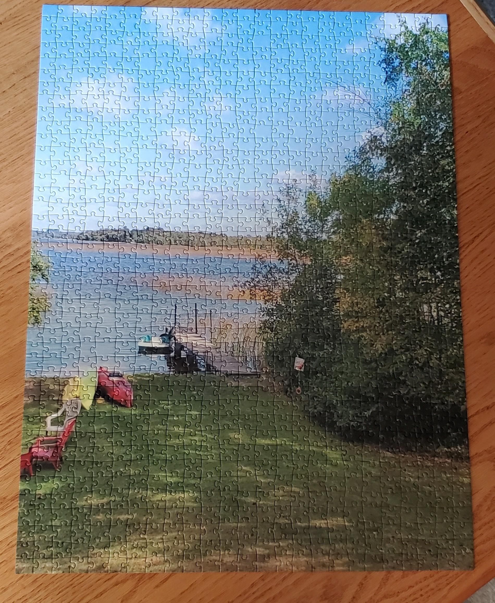  Last year I had a puzzle made of our view. It was fun to put together.