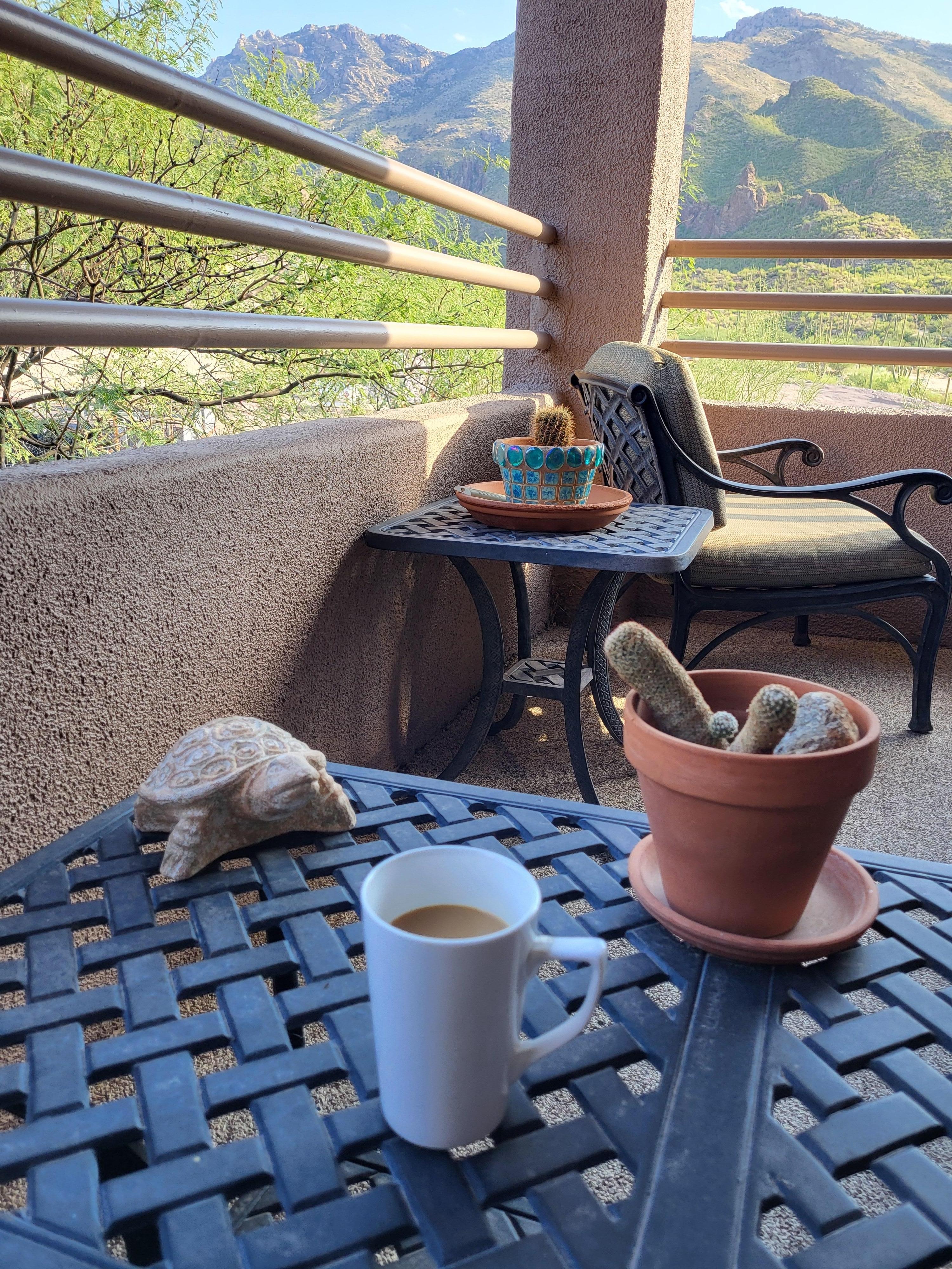 Coffee on the deck