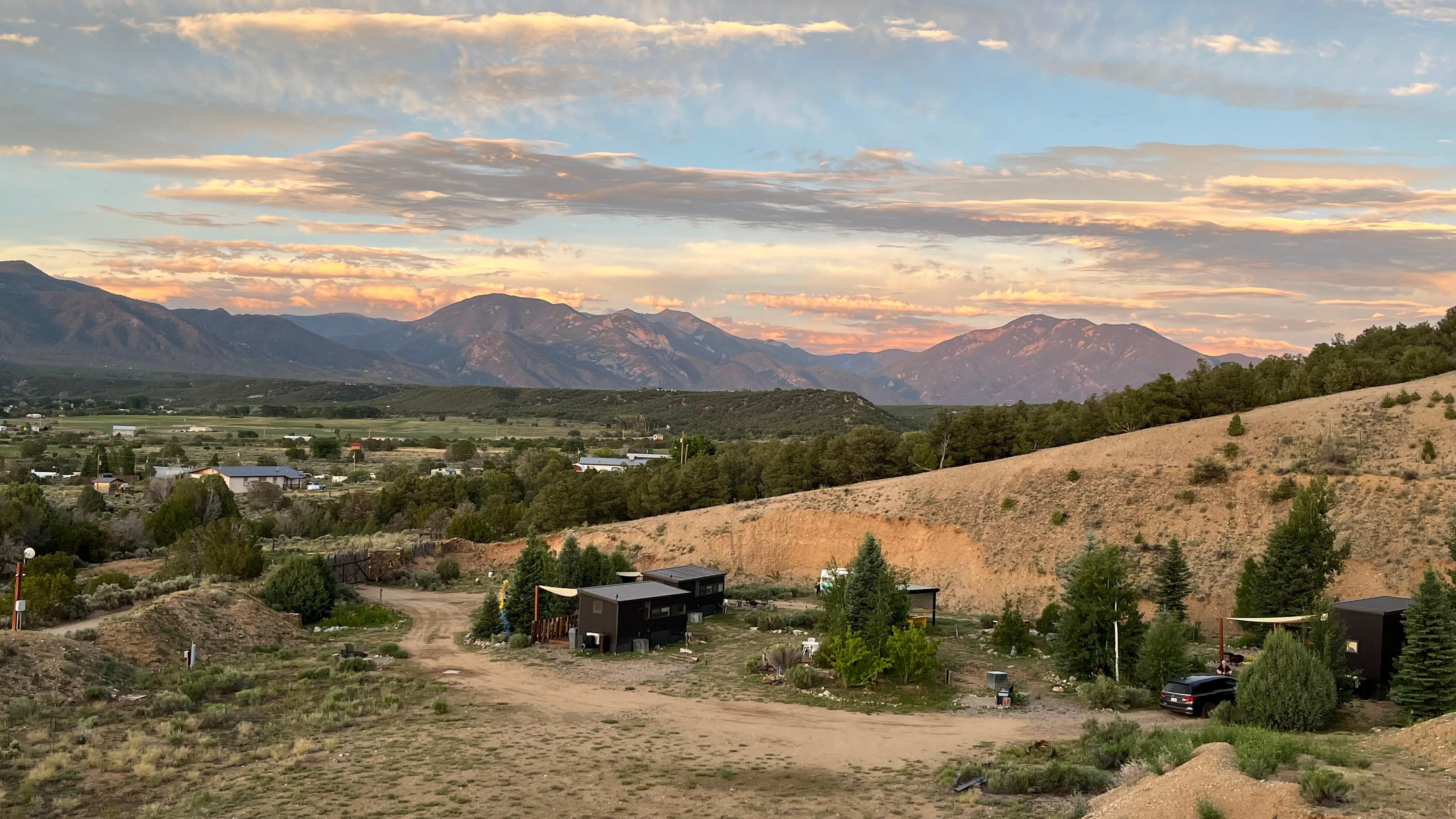 View from the top of the hill. Great place to watch the sunset or the stars!