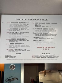 Gualala Seafood Shack Menu
