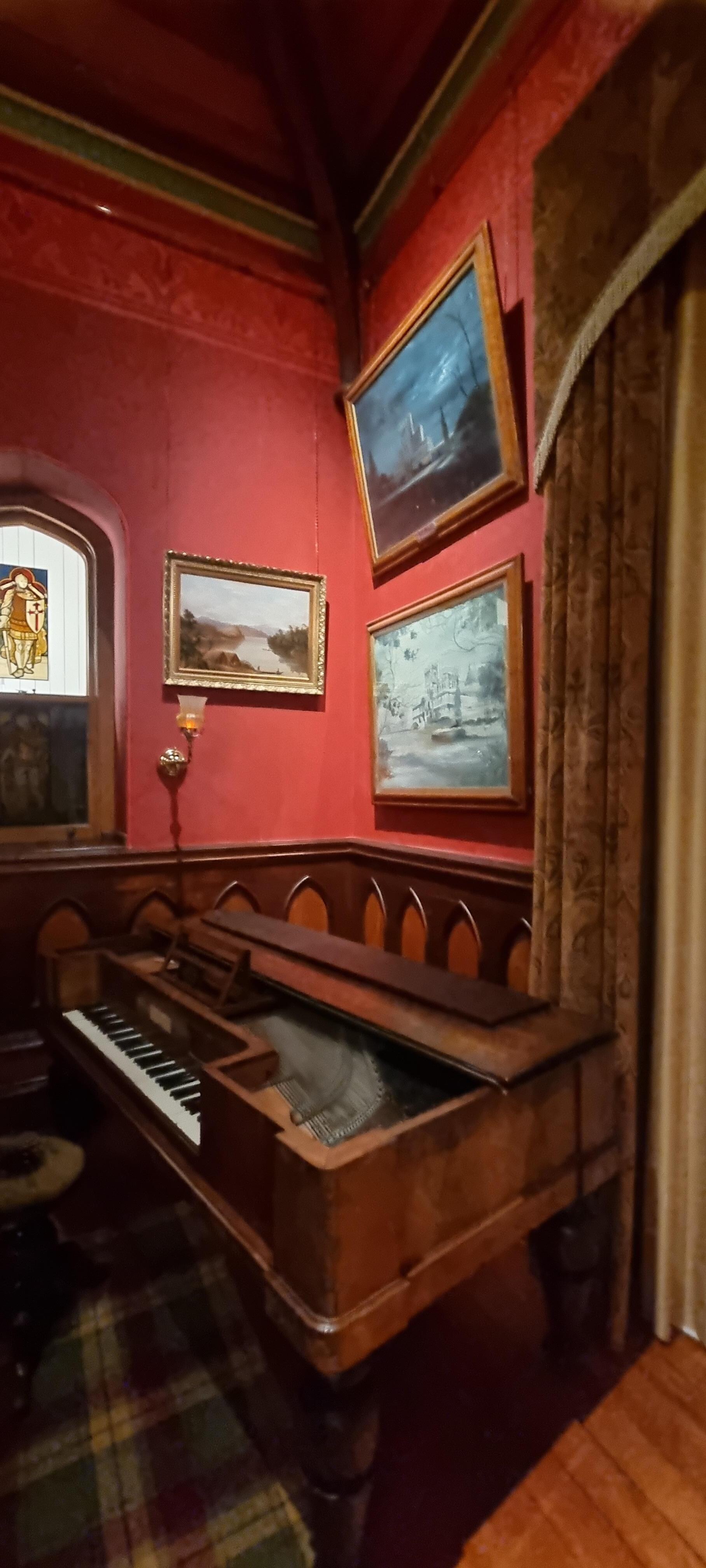 Inside the castle, music room