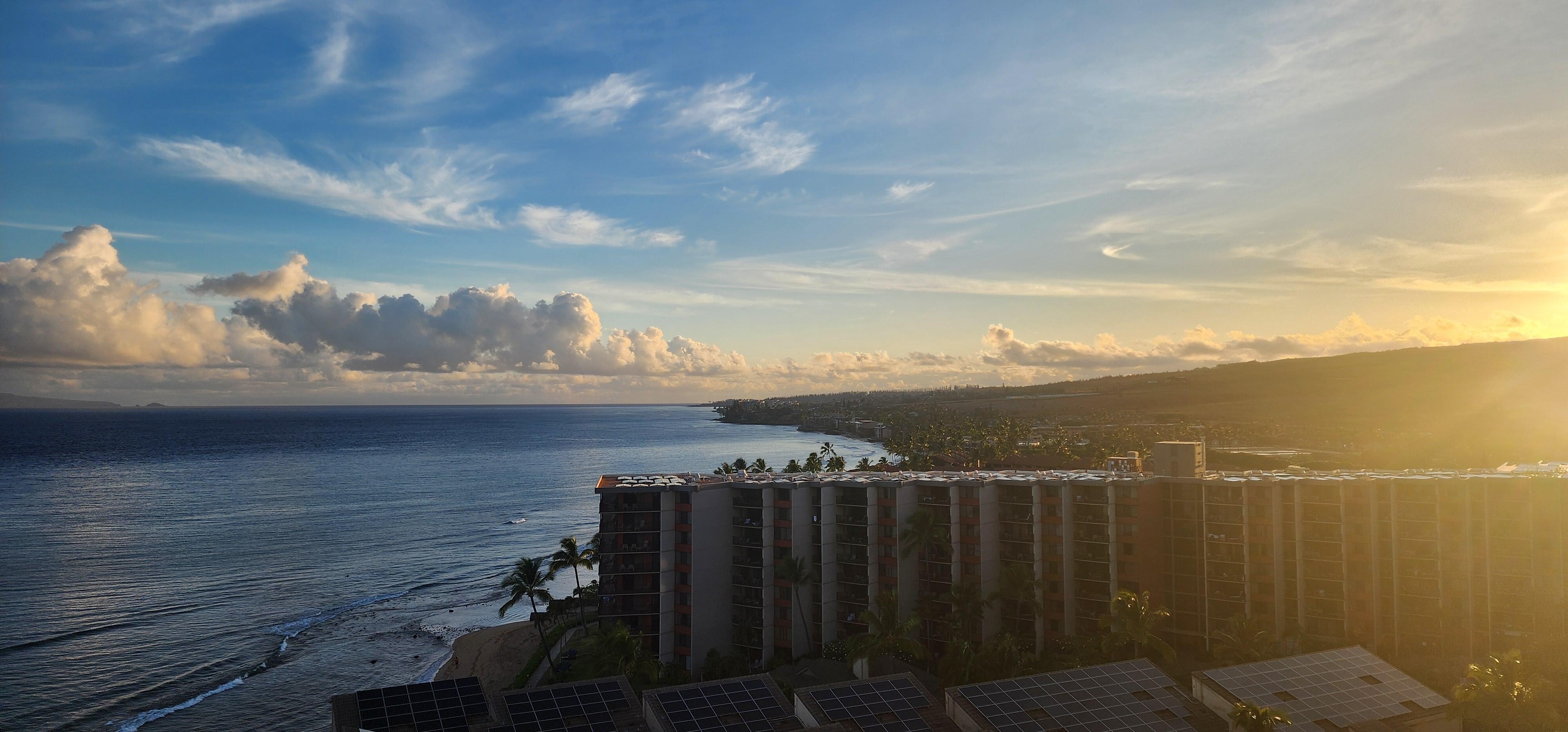 View looking out from our room.