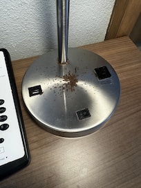 Rusty end table lamp