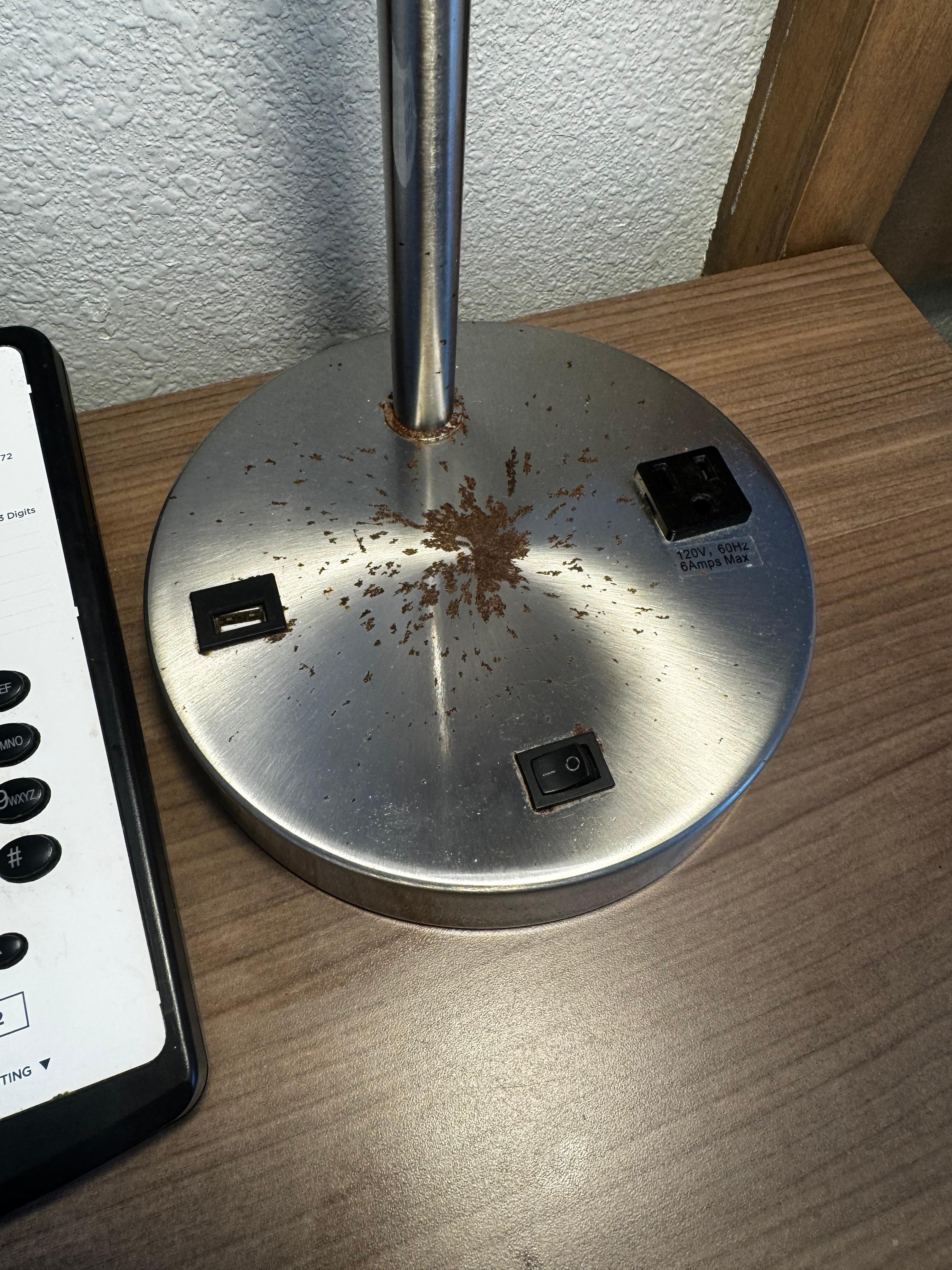Rusty end table lamp