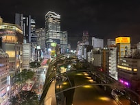View from our room at night