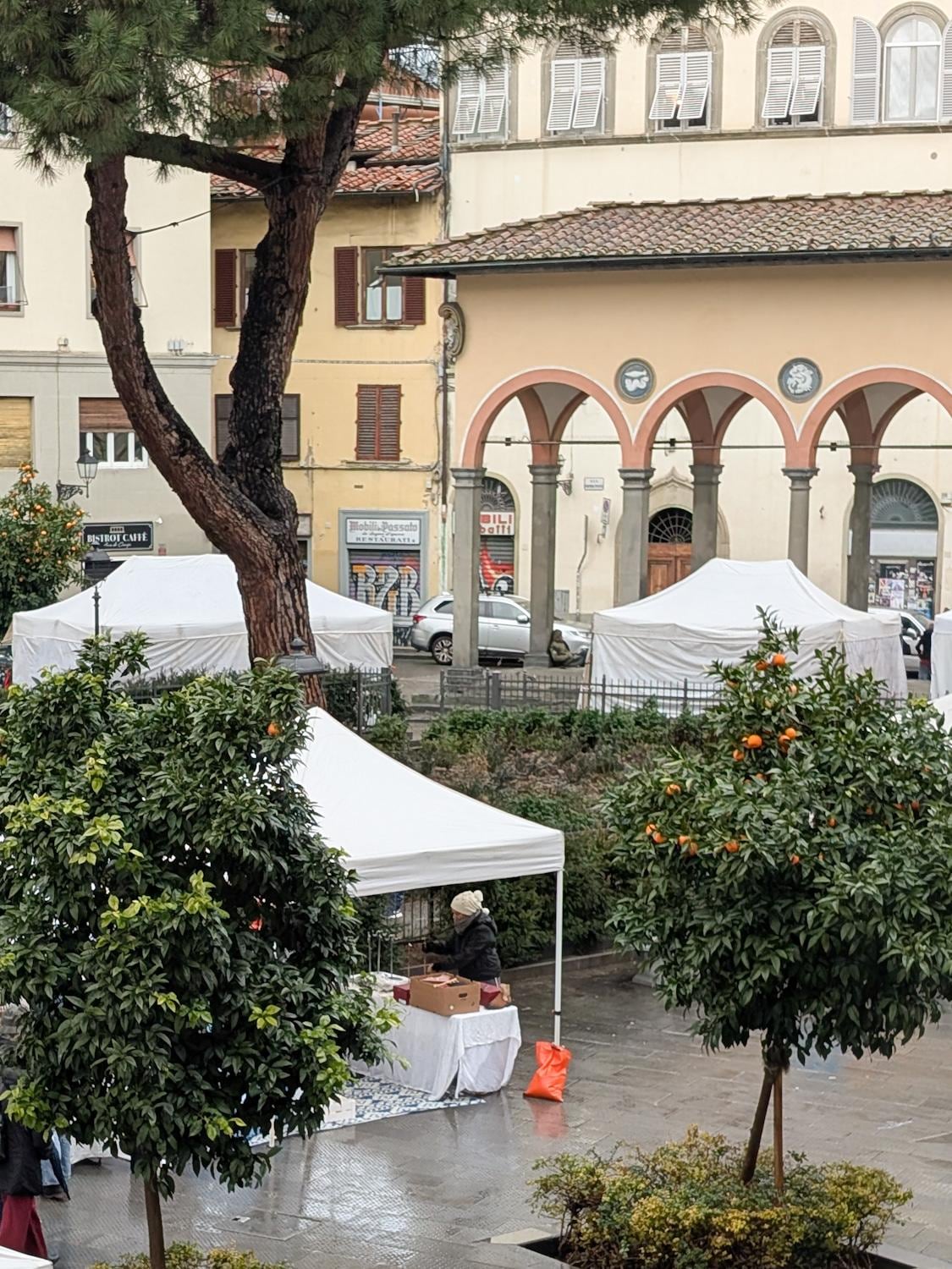 Another view of the piazza from the apartment.