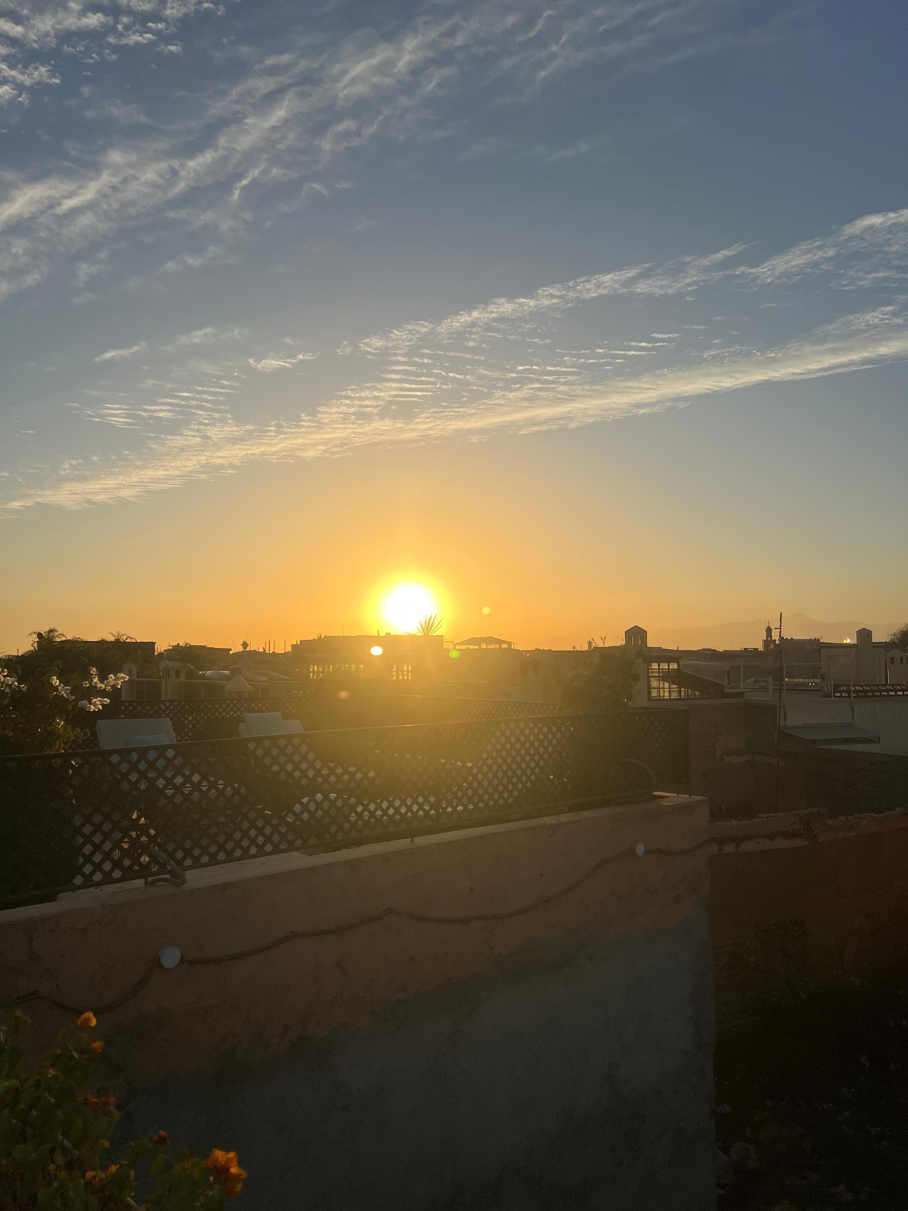 Lever du soleil depuis la terrasse 