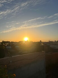 Lever du soleil depuis la terrasse