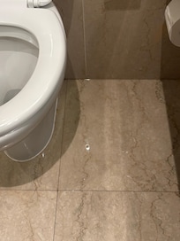 Leak in bathroom. Water all over the floor when we arrived.