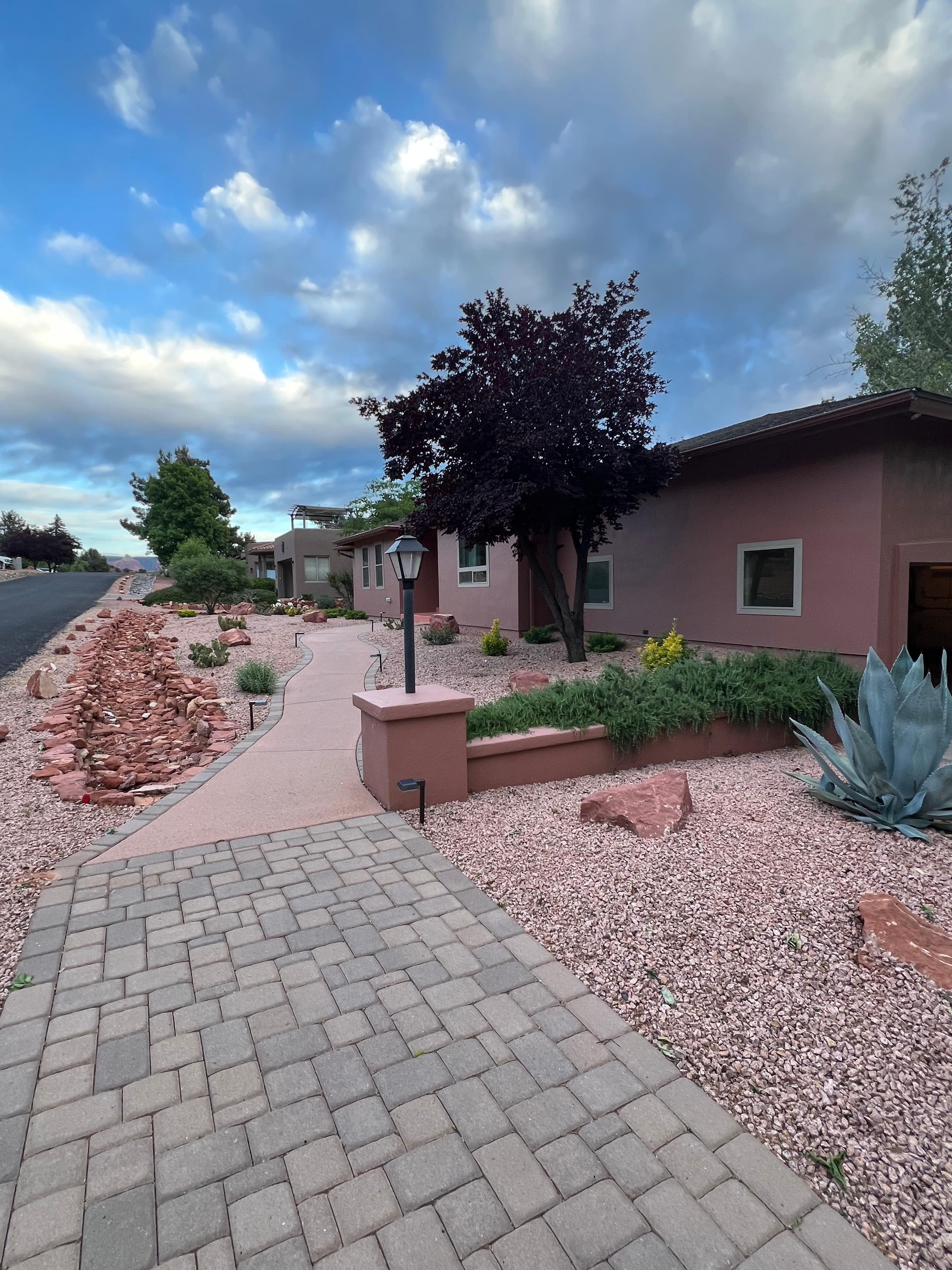 Outside the front of the house, driveway view