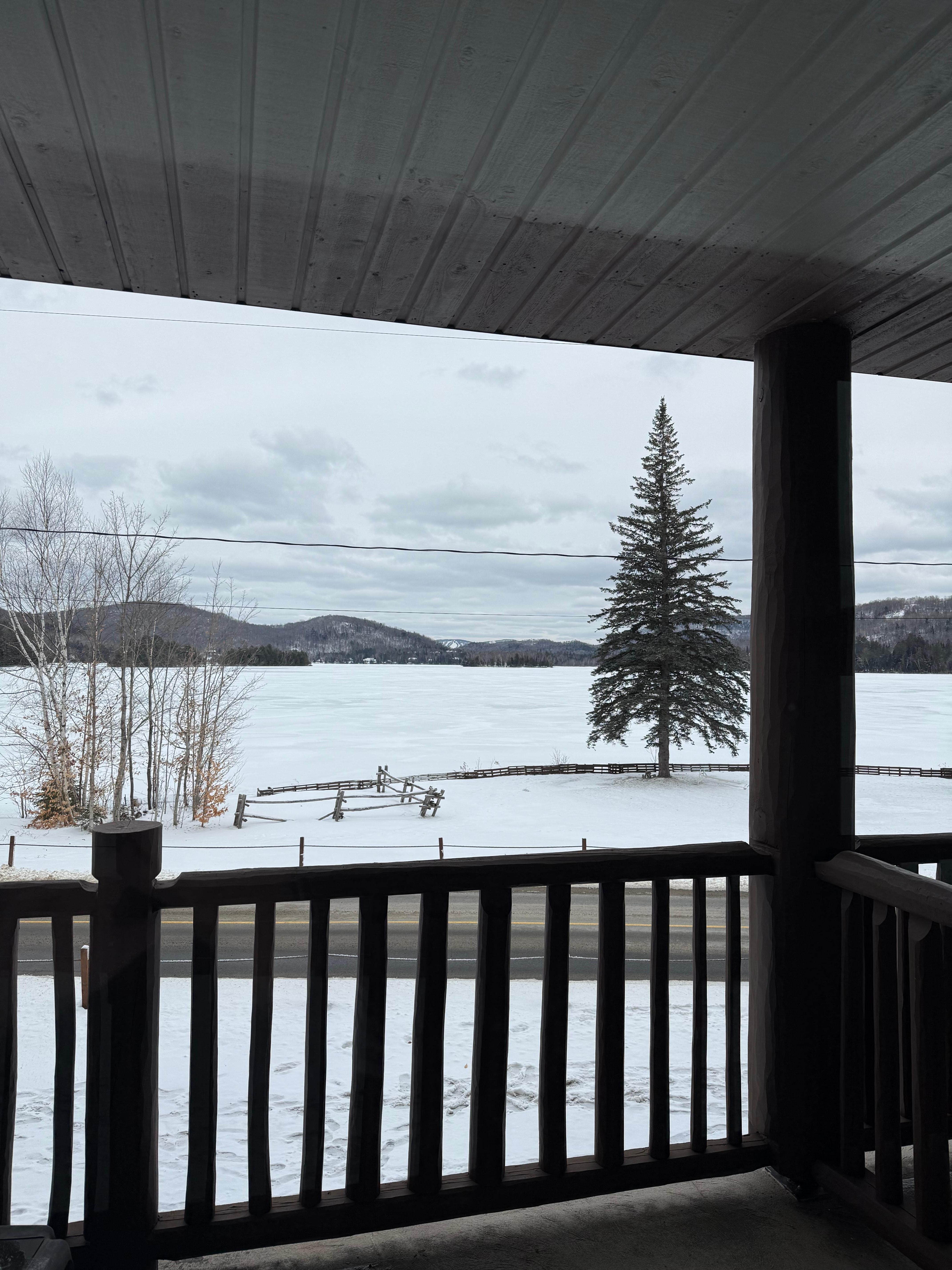 nice view from the room, patio door was jammed shut though, room needs renovations 