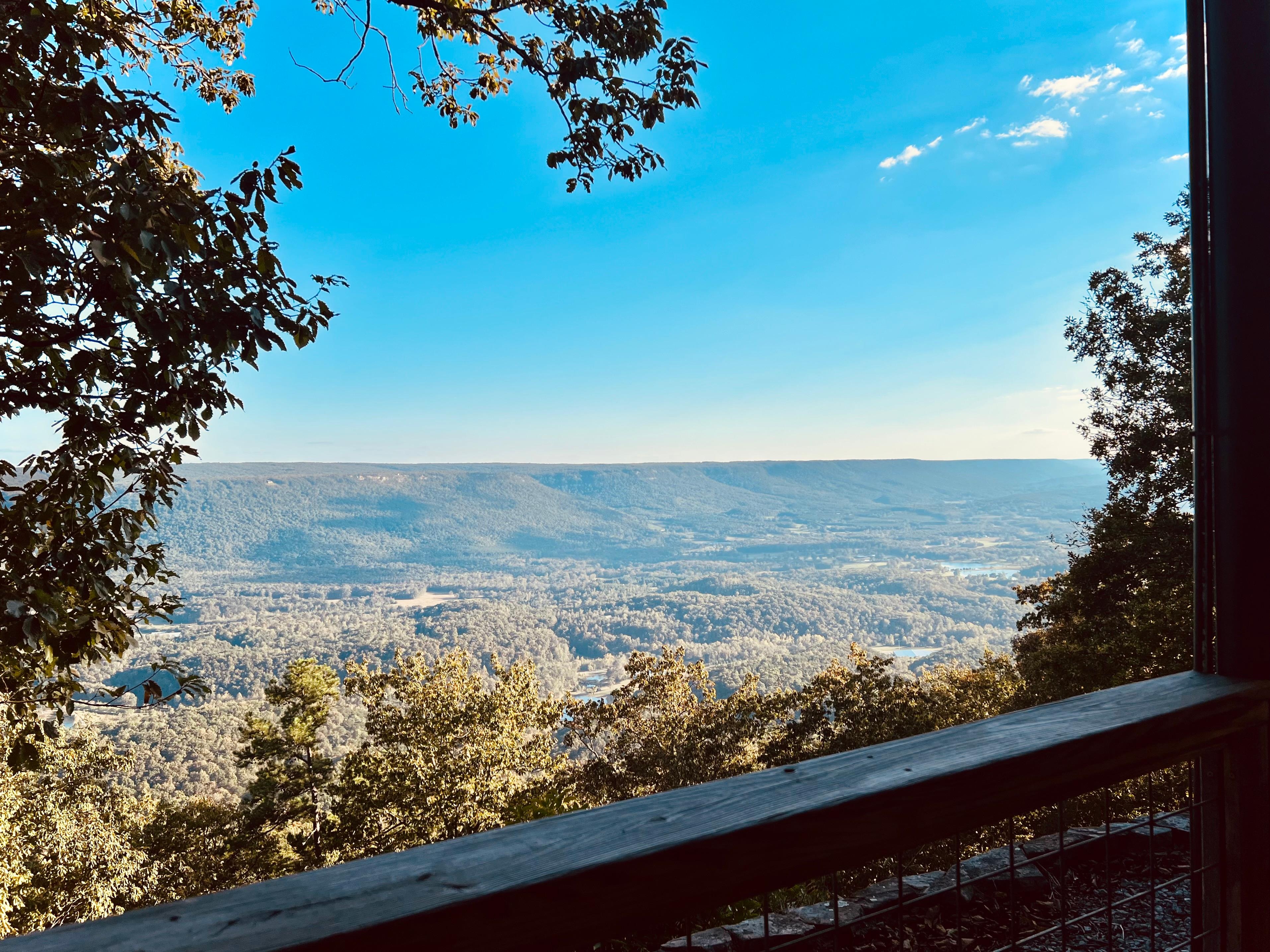 Sitting in a rocking chair on the porch