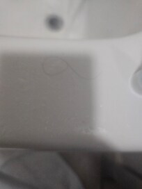 Hair left on and in the tub