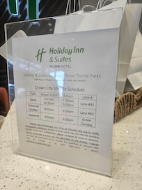 They offer shuttle buses to the parks. Here is the schedule.