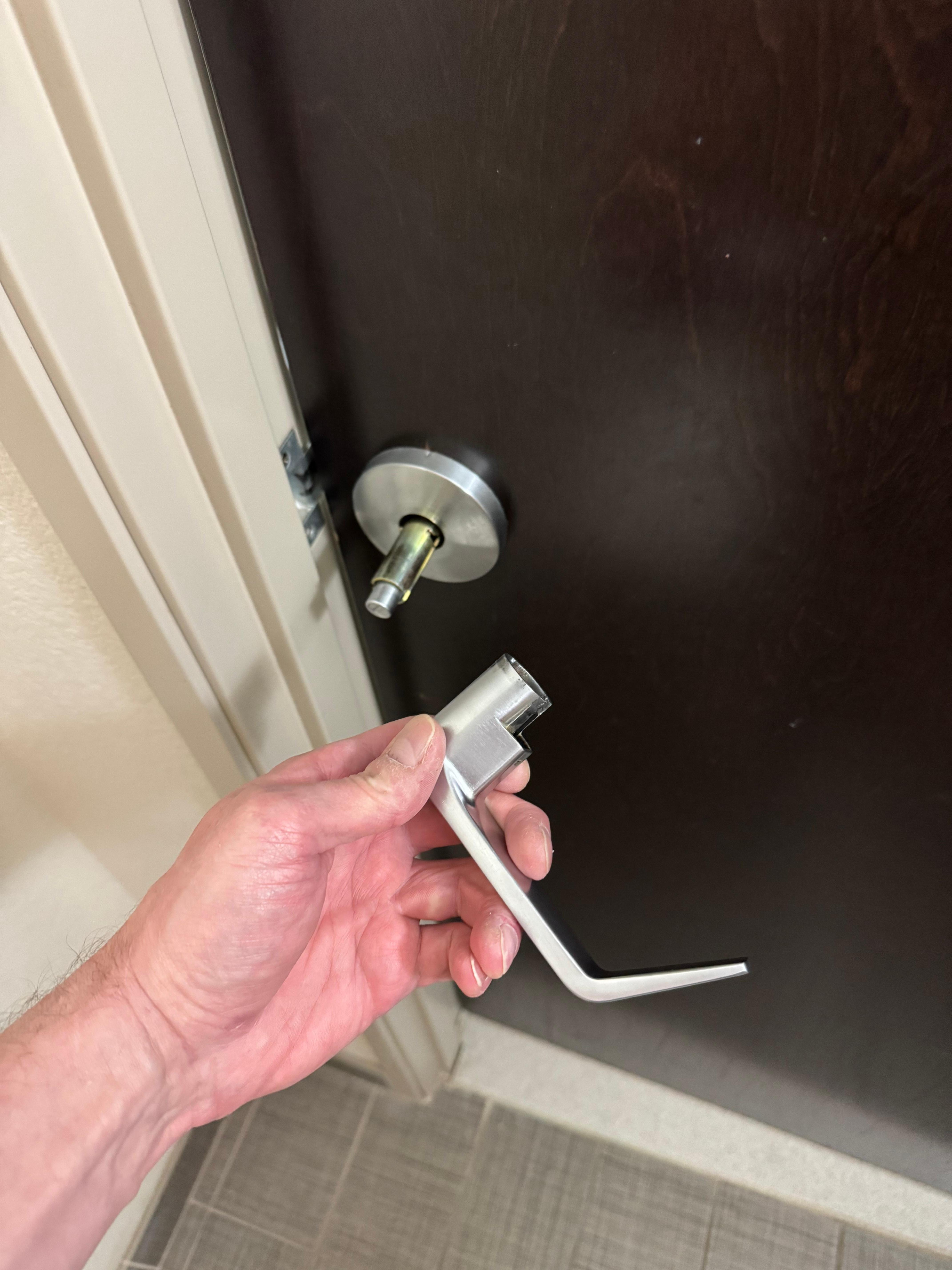 Bathroom door handle