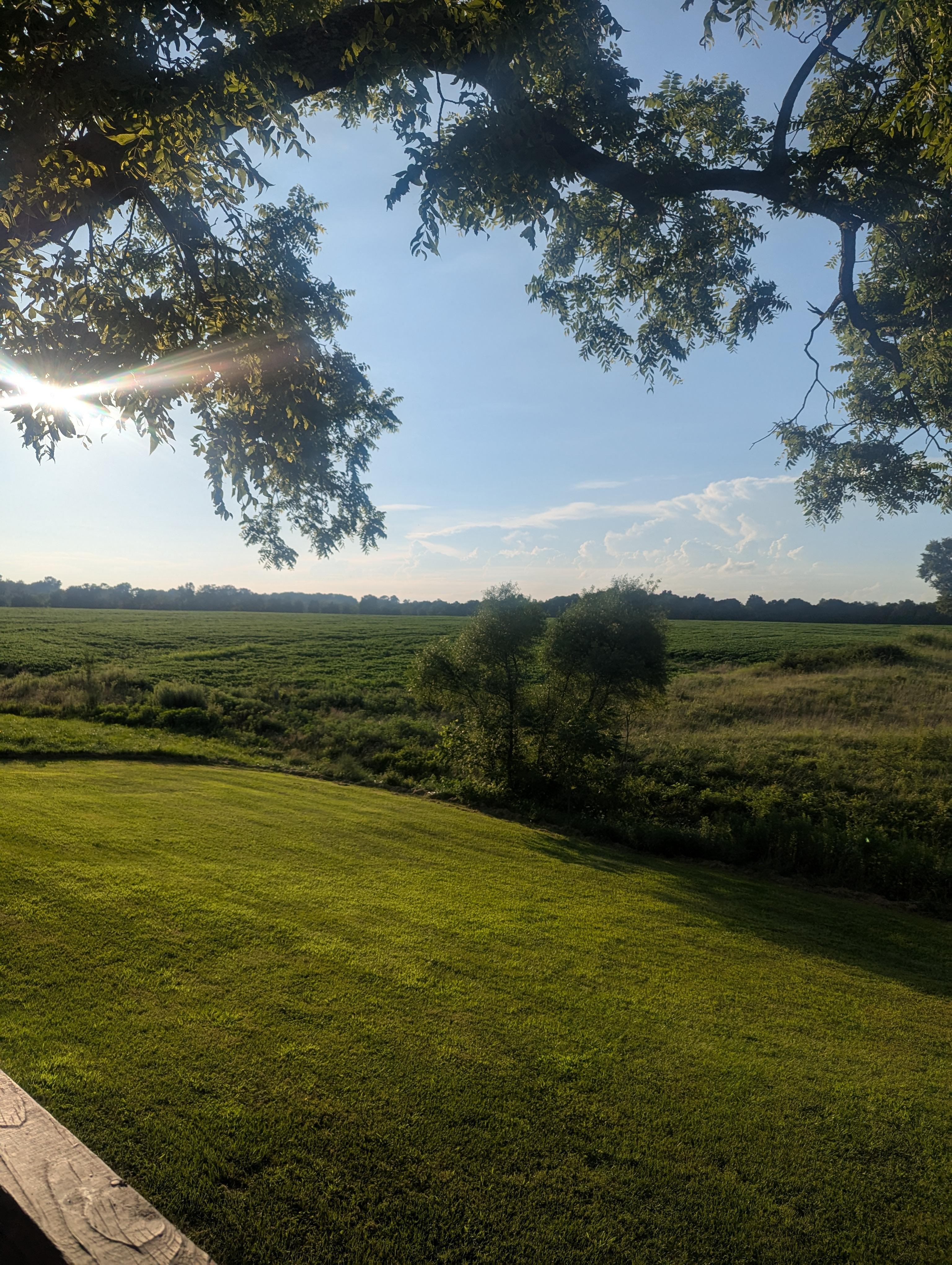Looking Off back master bedroom deck shows behind house.