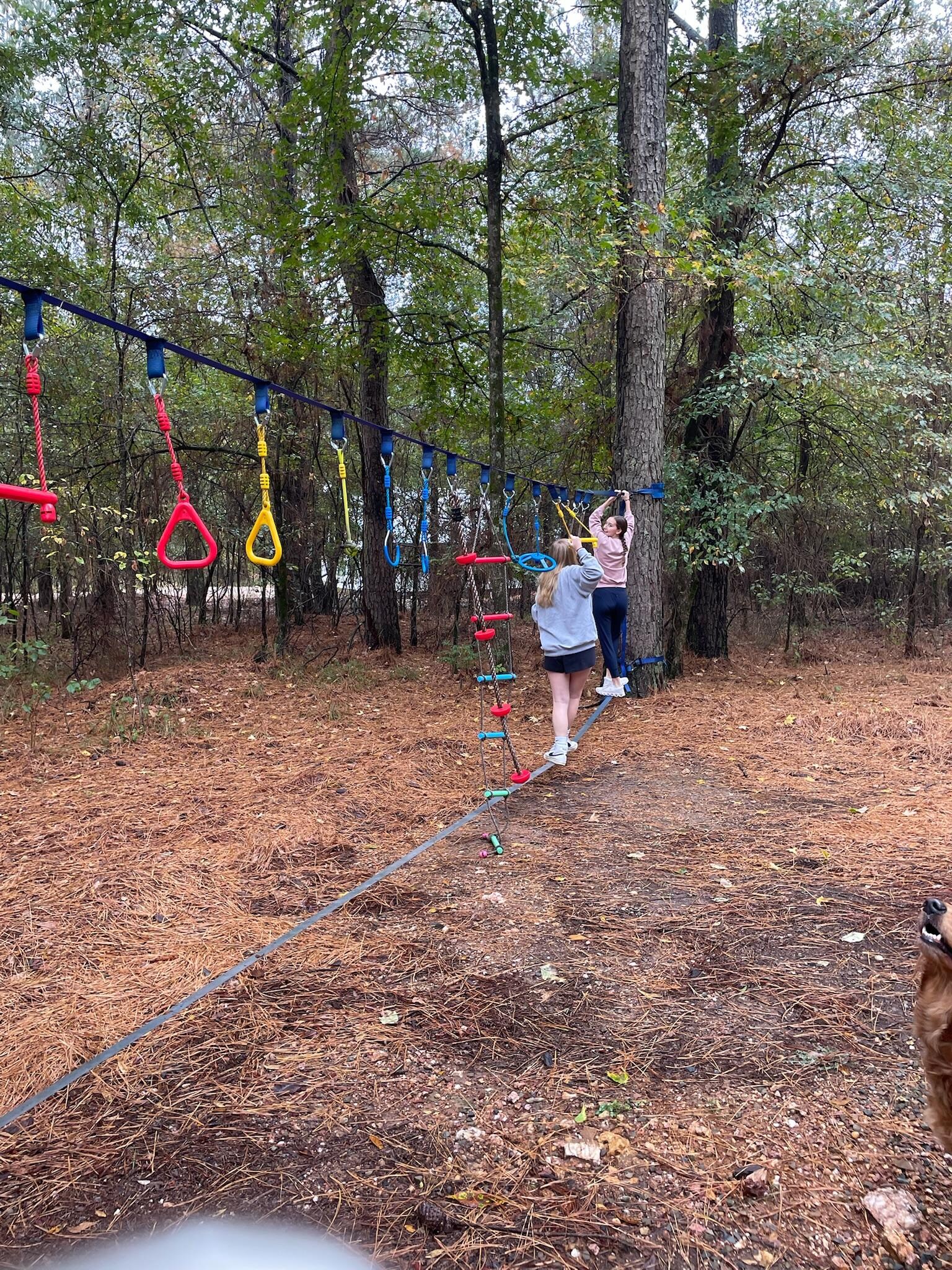 Racing on the slack line