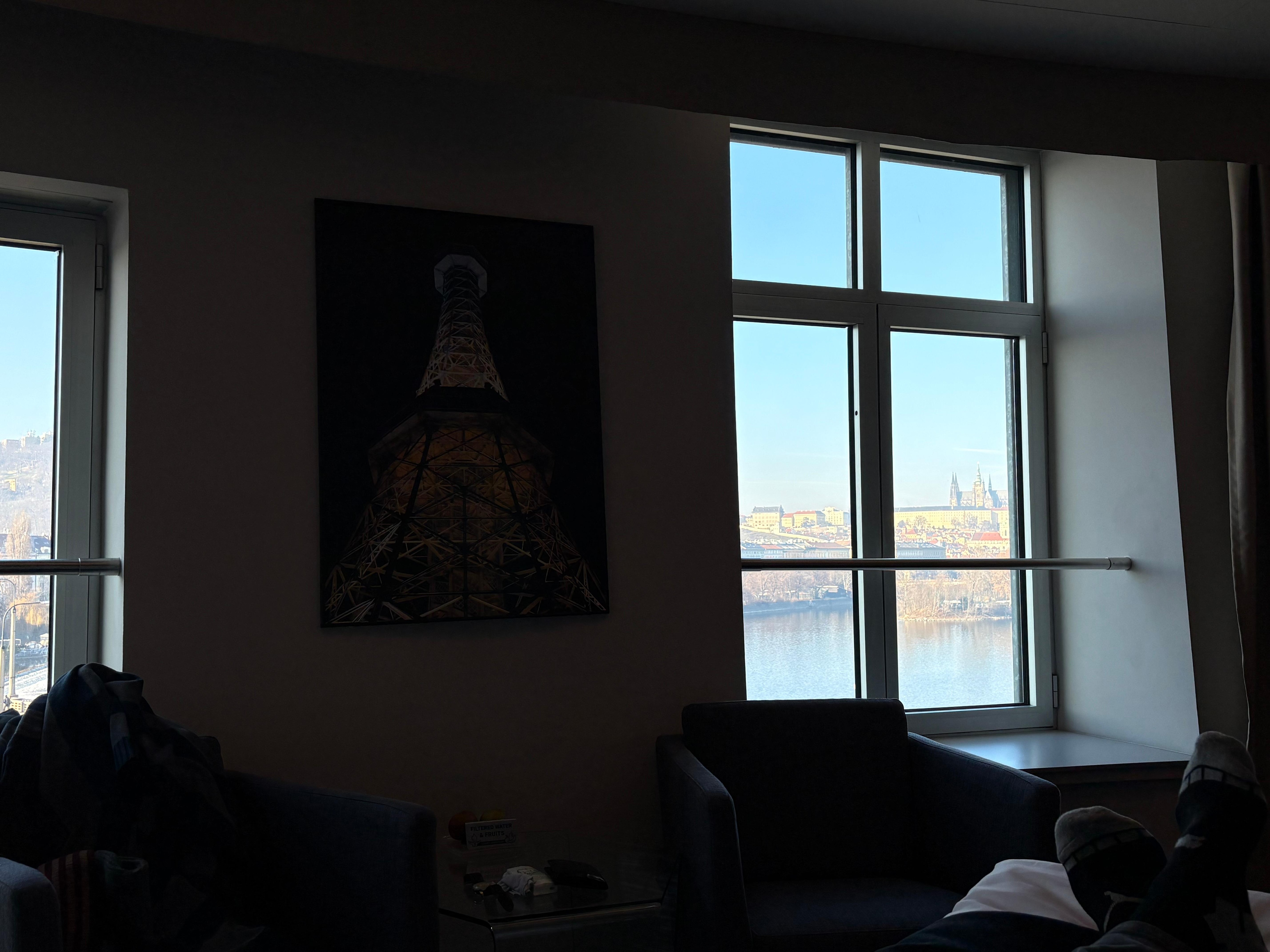 Blick aus dem Zimmerfenster