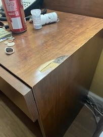 Furniture they found at curbside on garbage day.