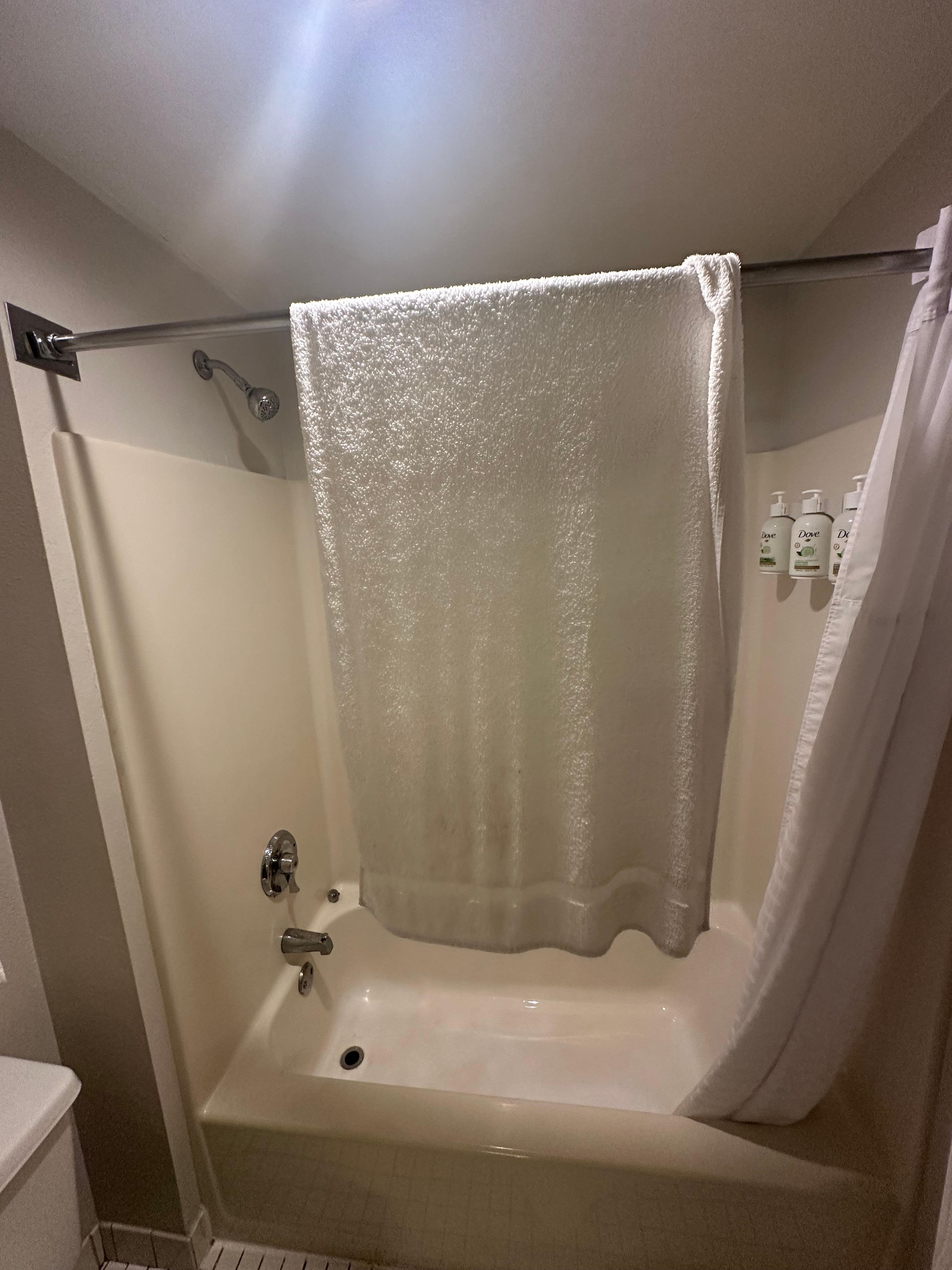 Towel used for shower that night and mf was heavy 