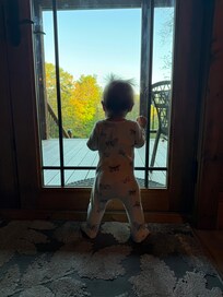 Fall colors were just beginning. Our granddaughter was a big fan of the view.