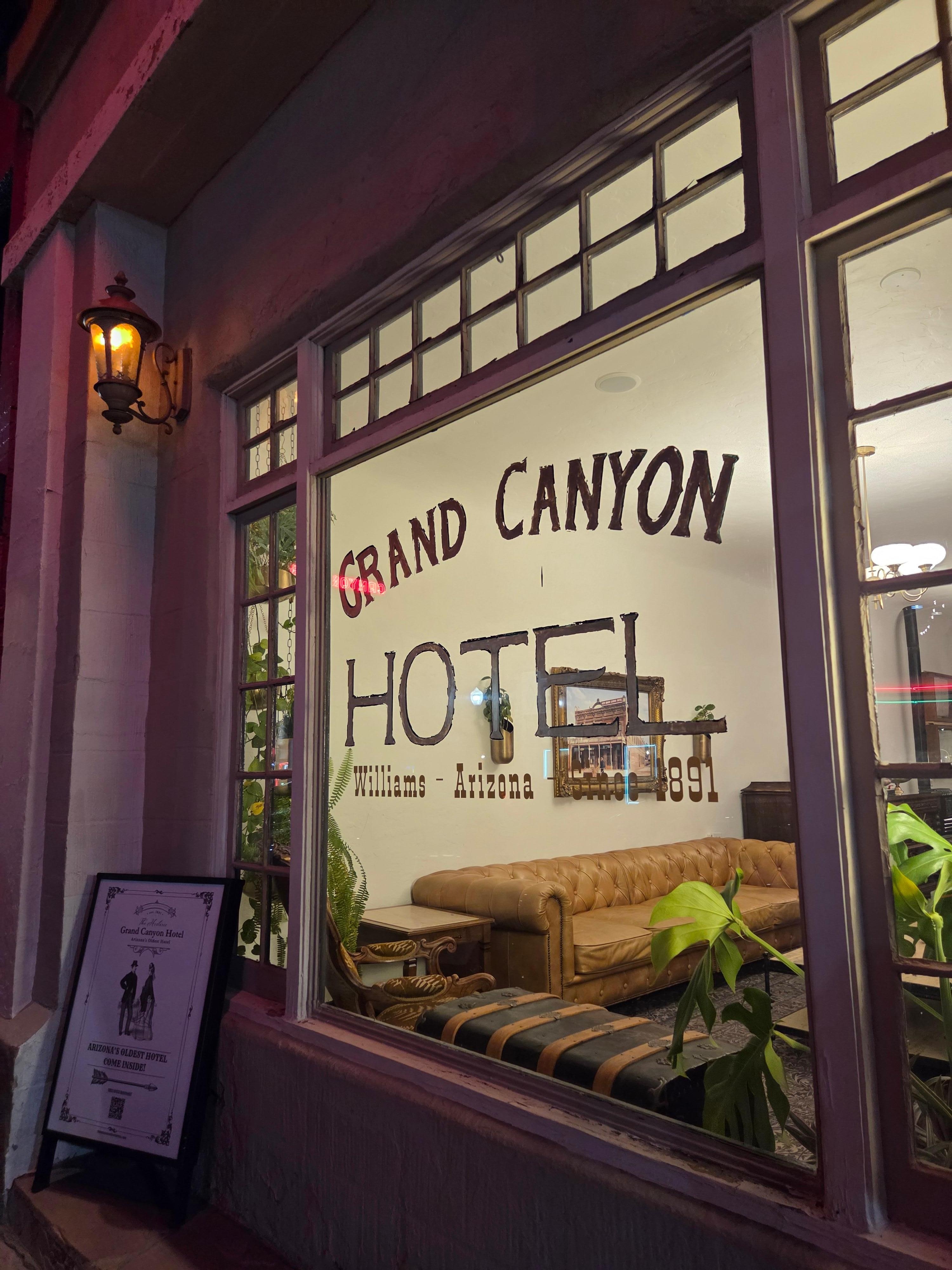 Front windows at night