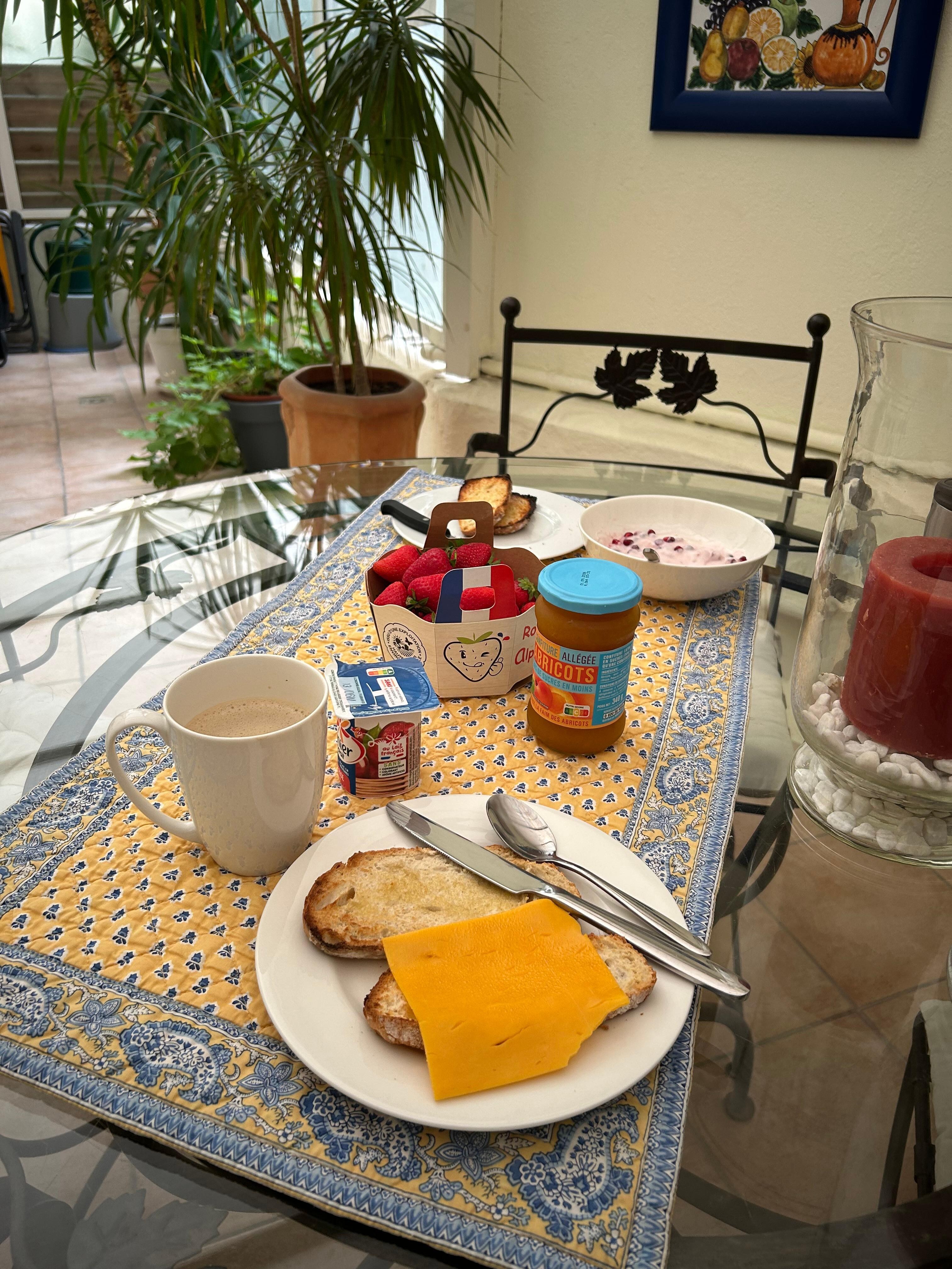 Enjoy breakfast on the terrace