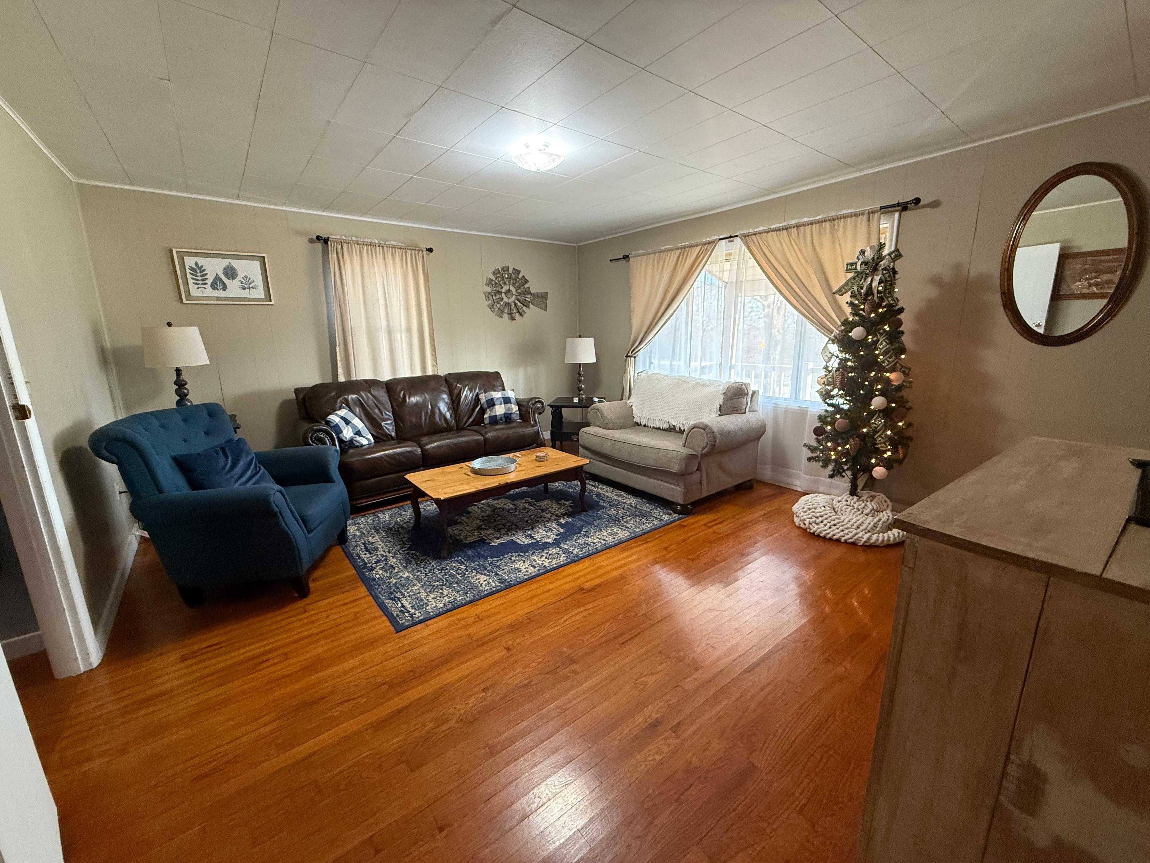 A beautiful living room to visit in and share about the day.