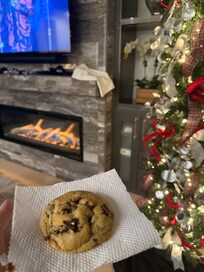 Cozy fireplace in the living room