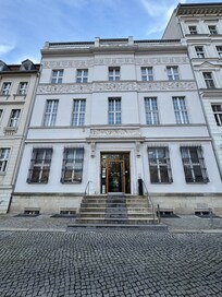 Rear entrance of the hotel