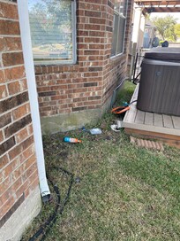 Trash left around the yard