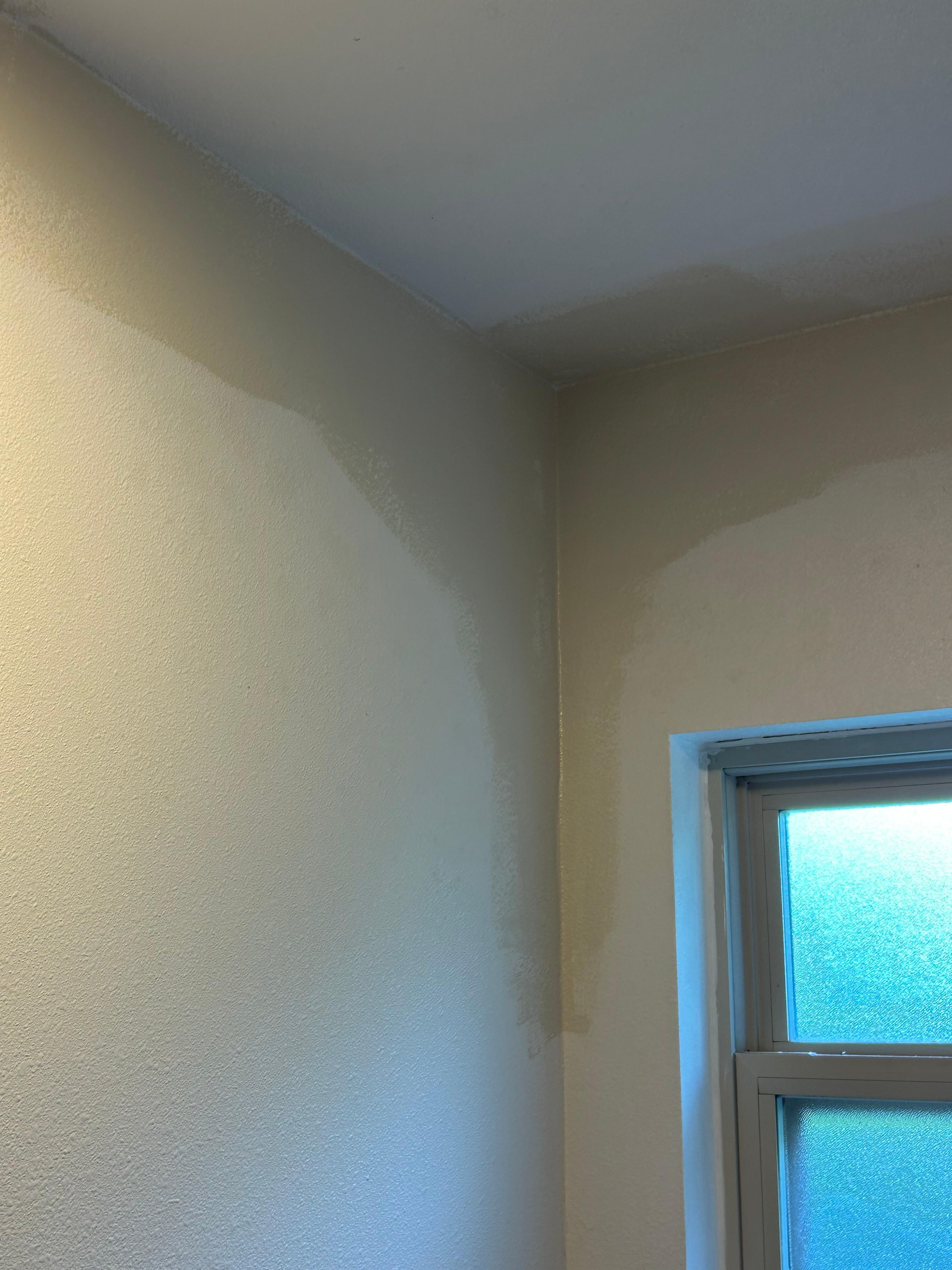 Example of patch painted walls
