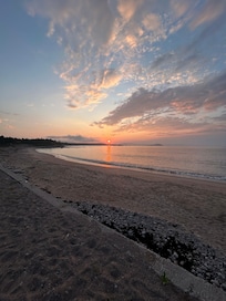 Sunrise from the beach on site