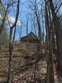 From dock. 75 yards from cabin.