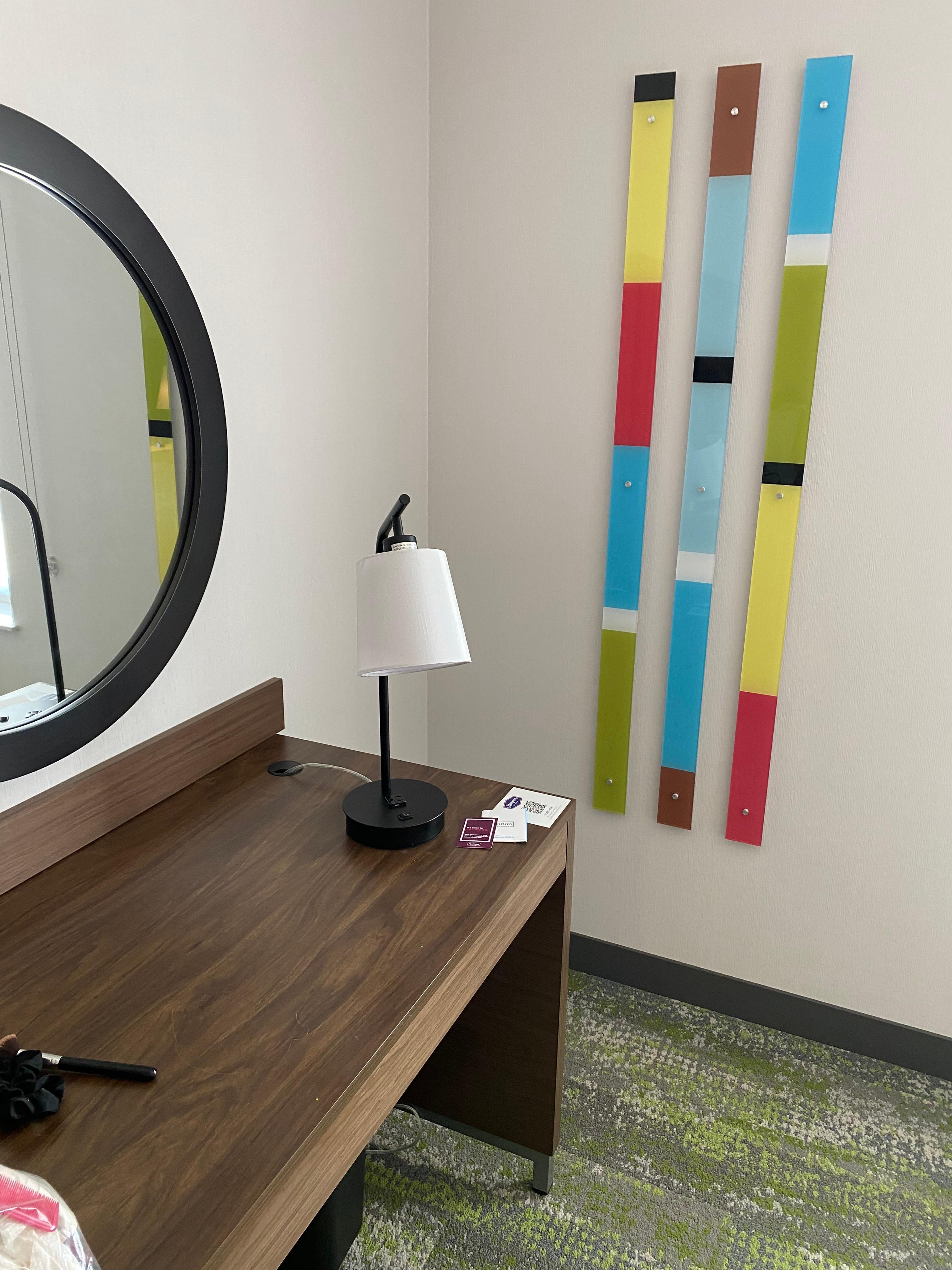 Additional vanity desk.