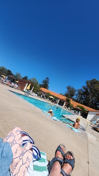 Separate pools for kids and adults.