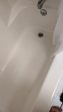 Backed up water after shower