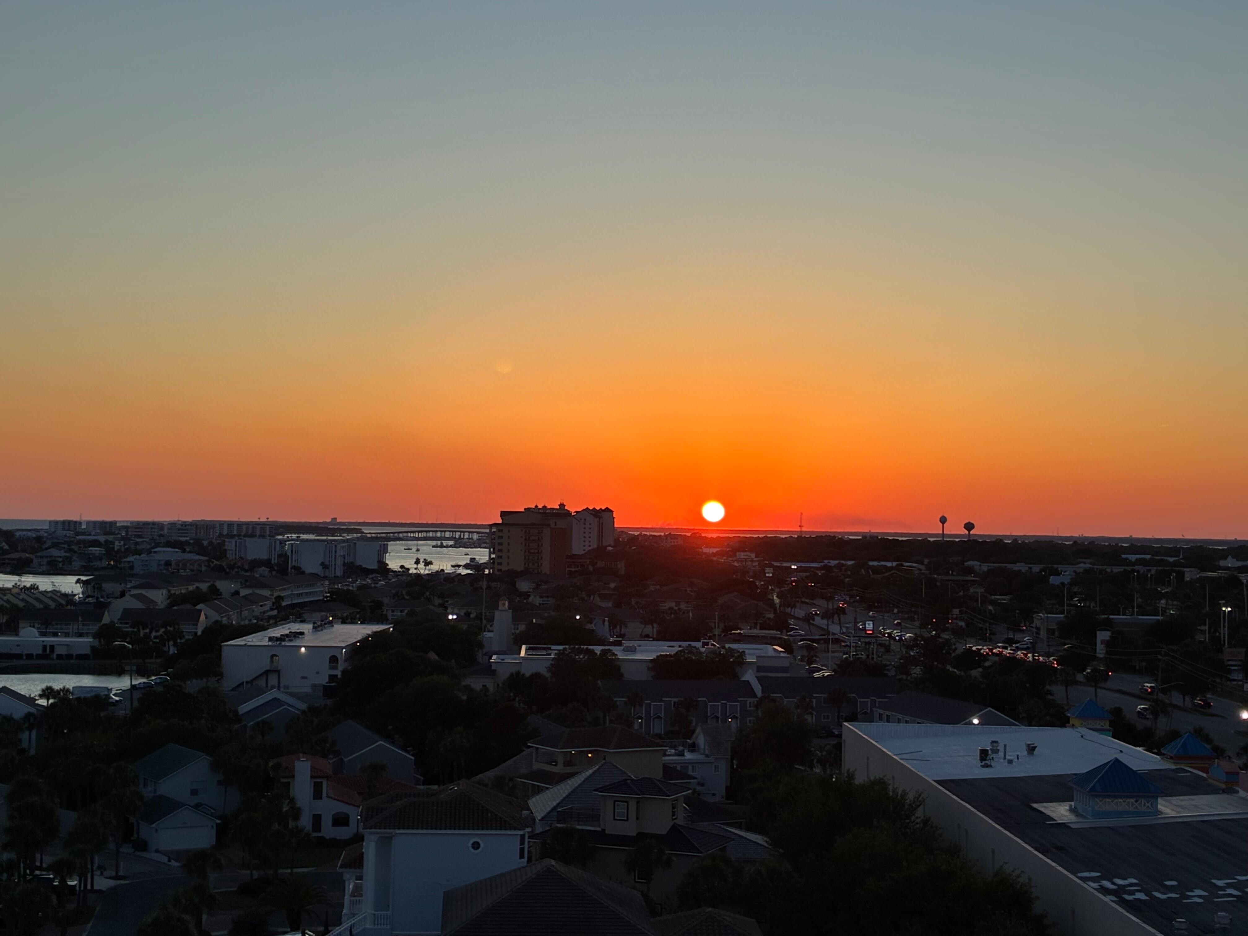 Sunset view in May