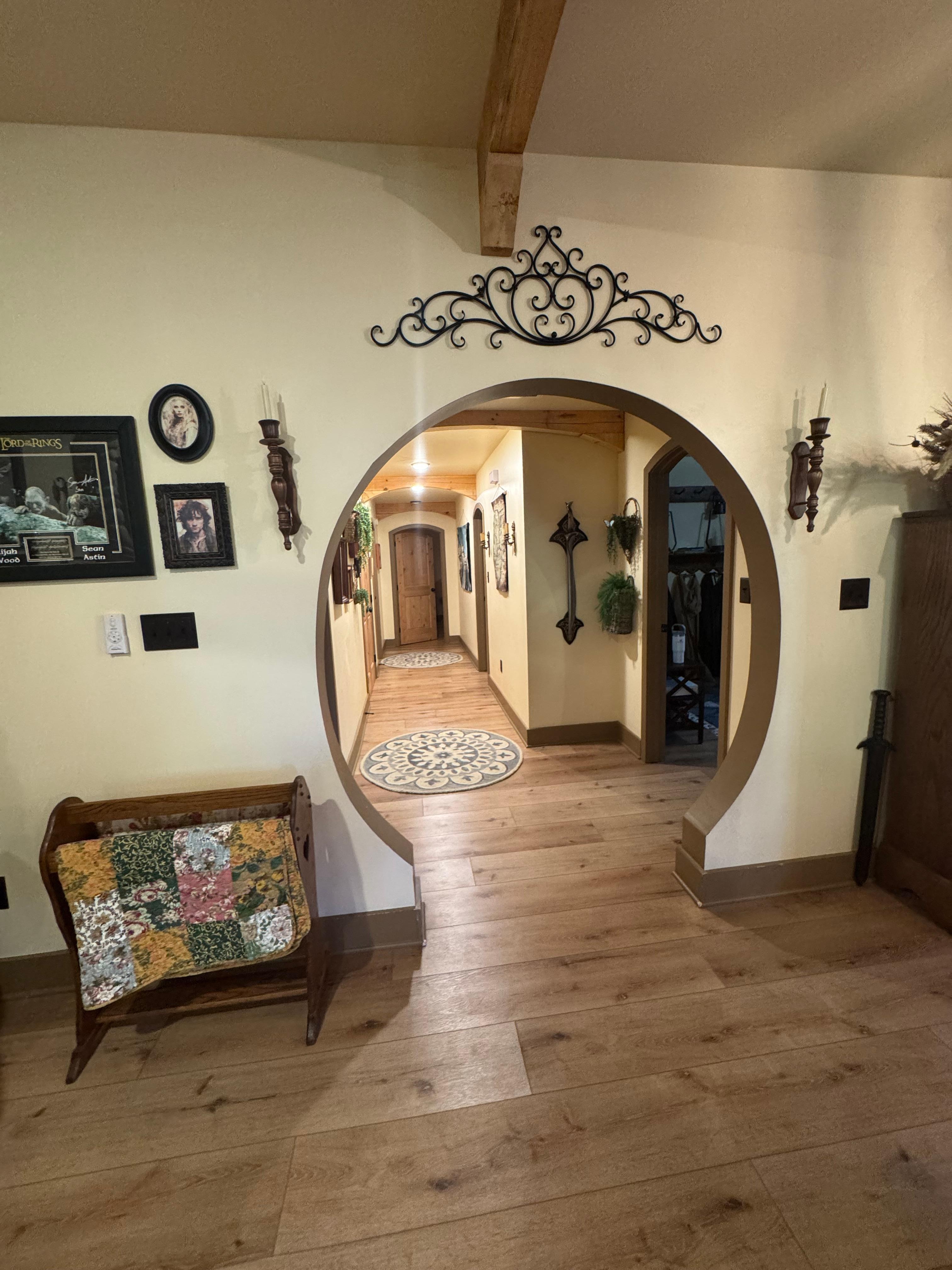 Looking into the hallway from the living room