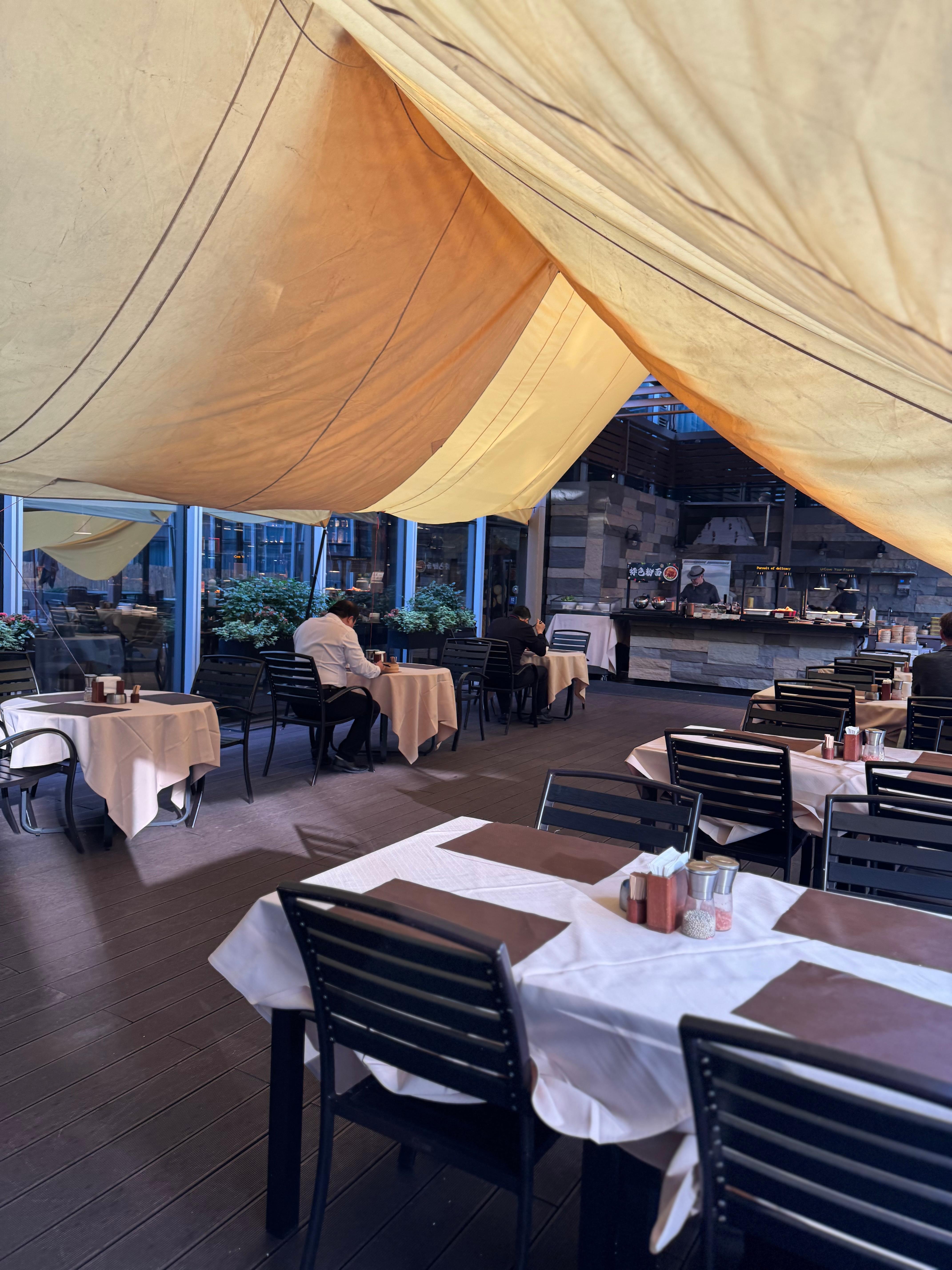 Nice terrace area for breakfast