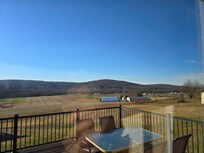 From the dining room door onto the back porch