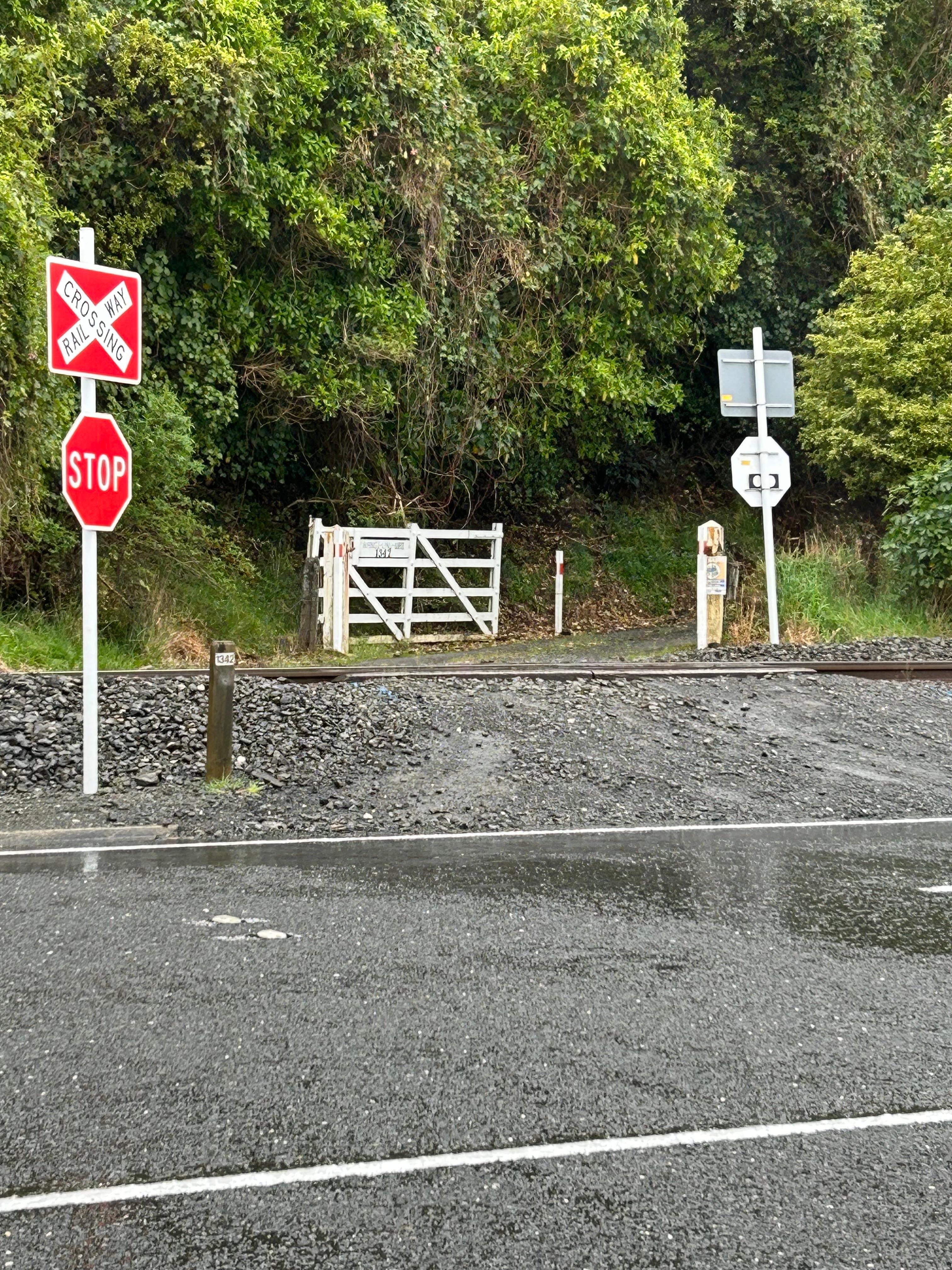 The entrance to driveway. Doesn’t really show how steep it is.
