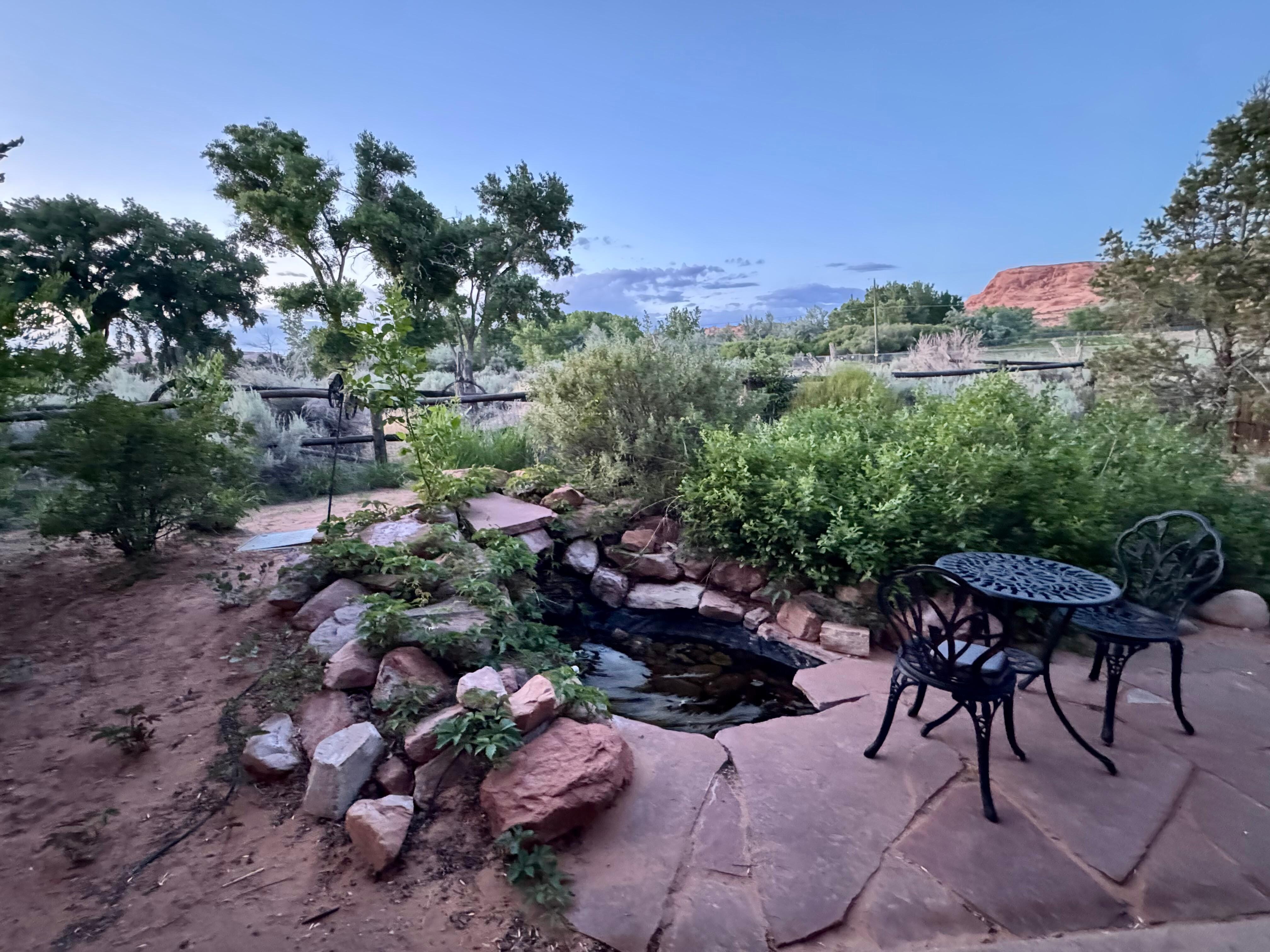 View out the back door, overlooking the golf course 