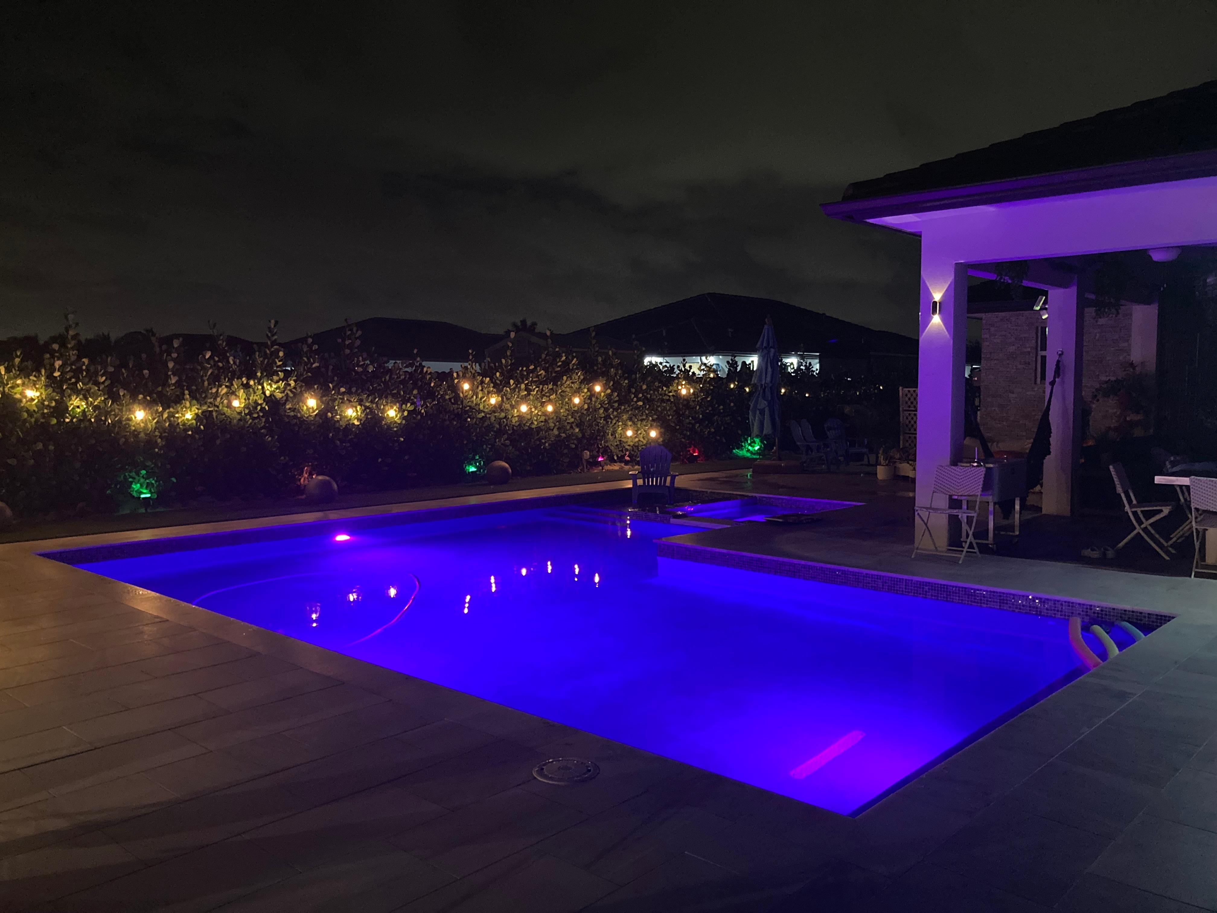 Pool at night
