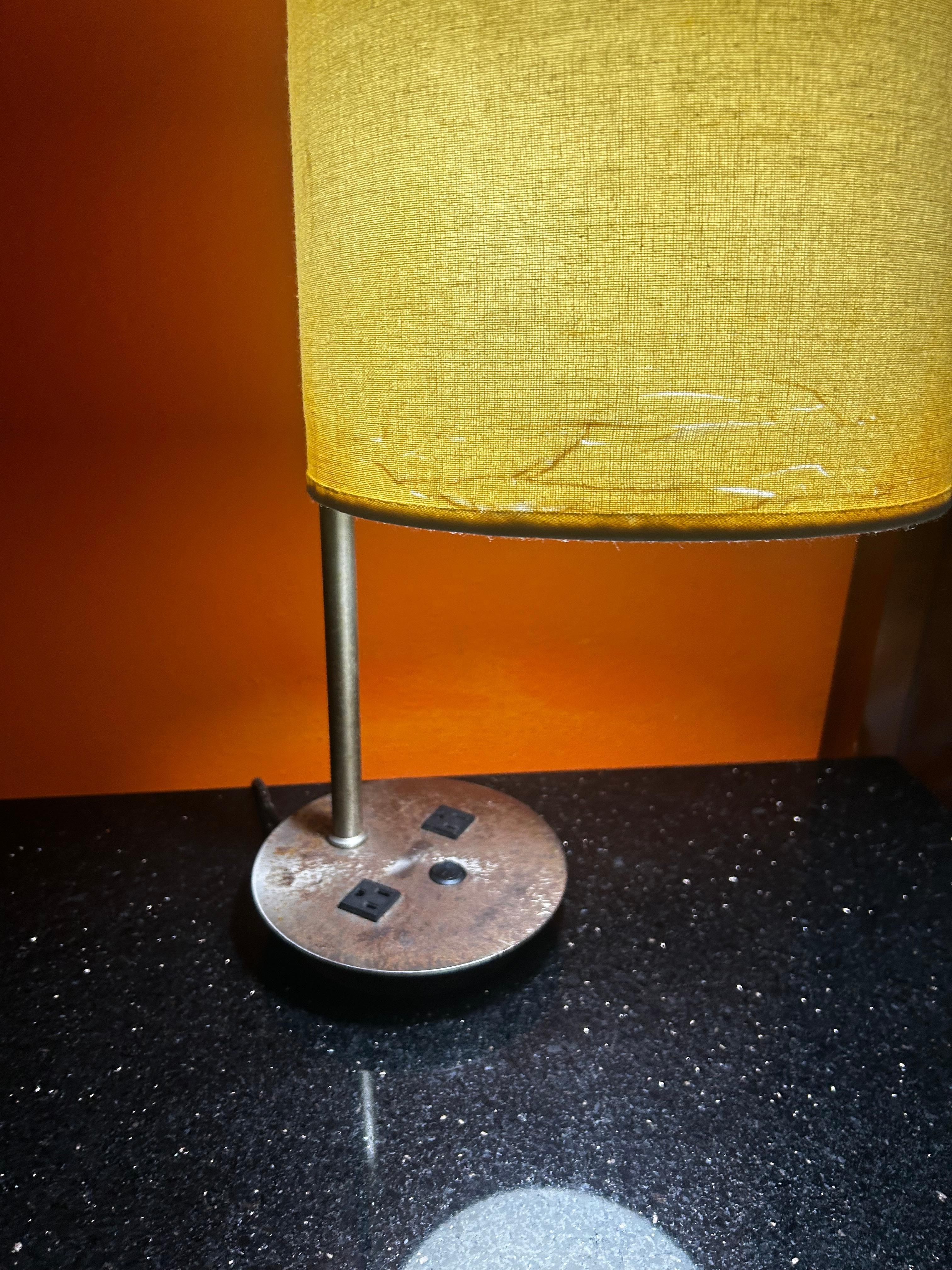 Rusty lamp base and dried out lampshade not newly renovated