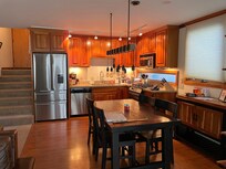 Kitchen area was bright and cheerful.
Everything was clean and worked well.