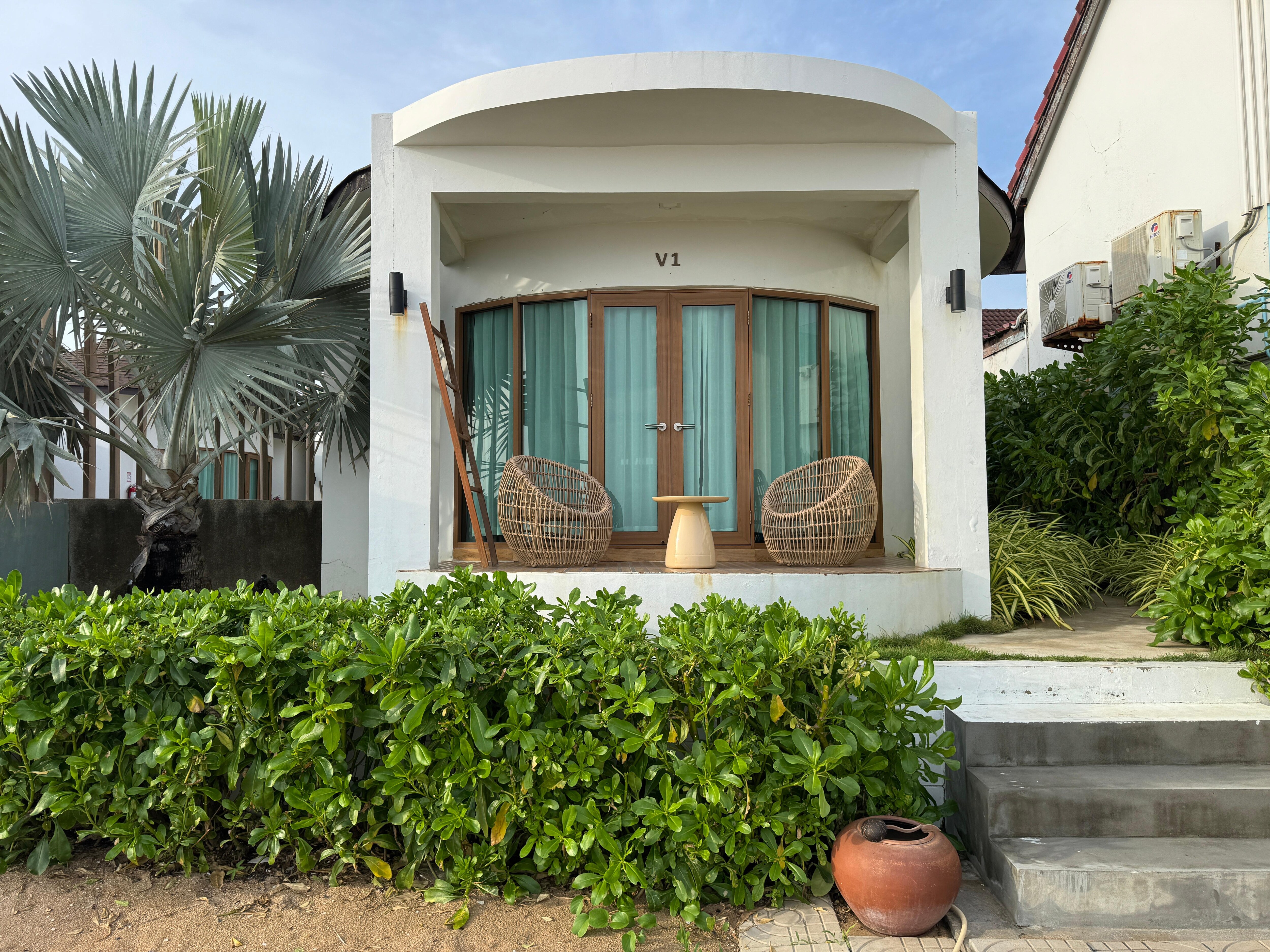 The beach villa we stayed in