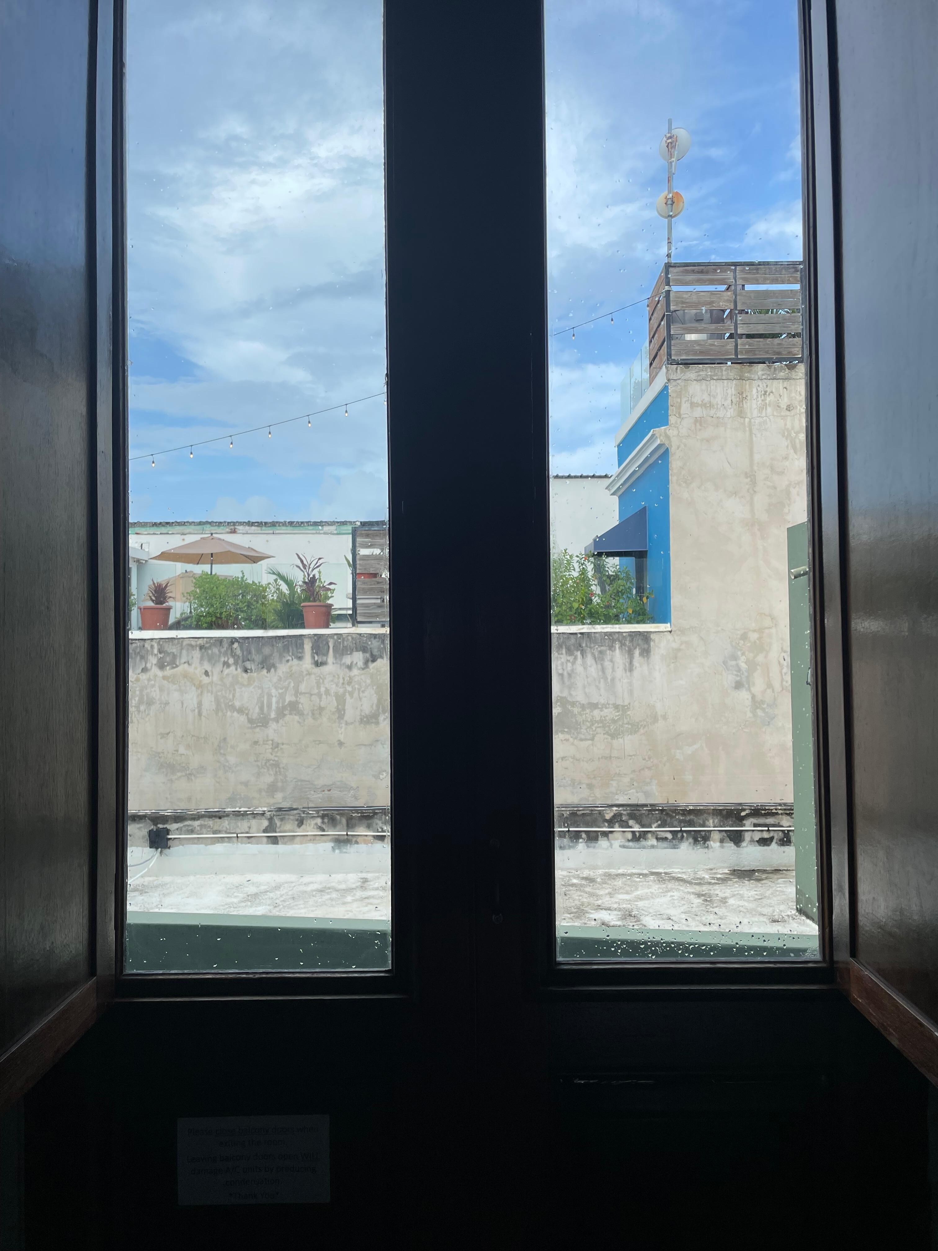 Window view from Juliet balcony 