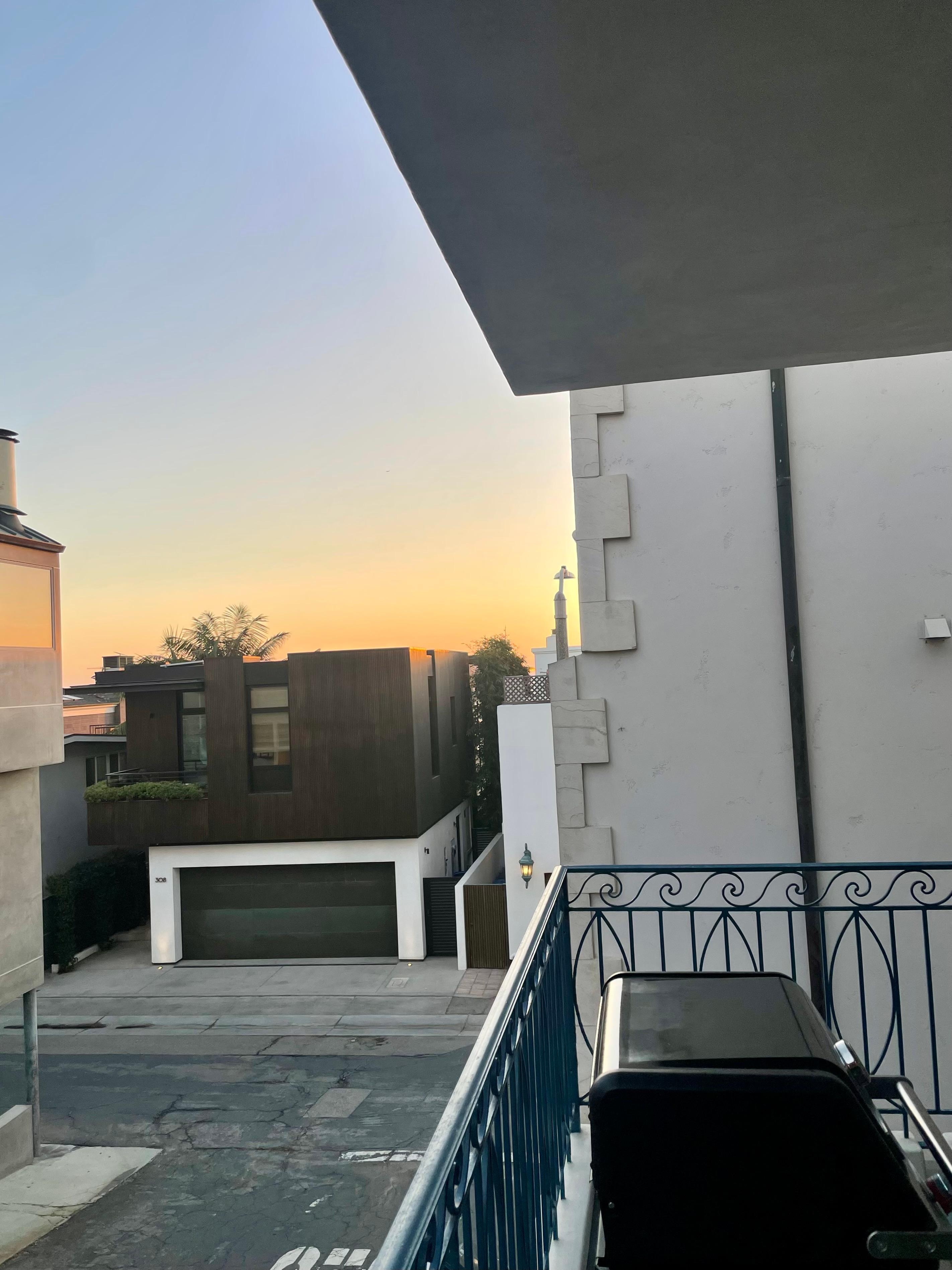 Beautiful sunsets from the porch. Unfortunately the photo doesn’t convey the sound of the ocean. 