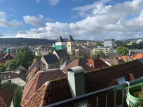 Towers of Saint Mary’s Church from balcony